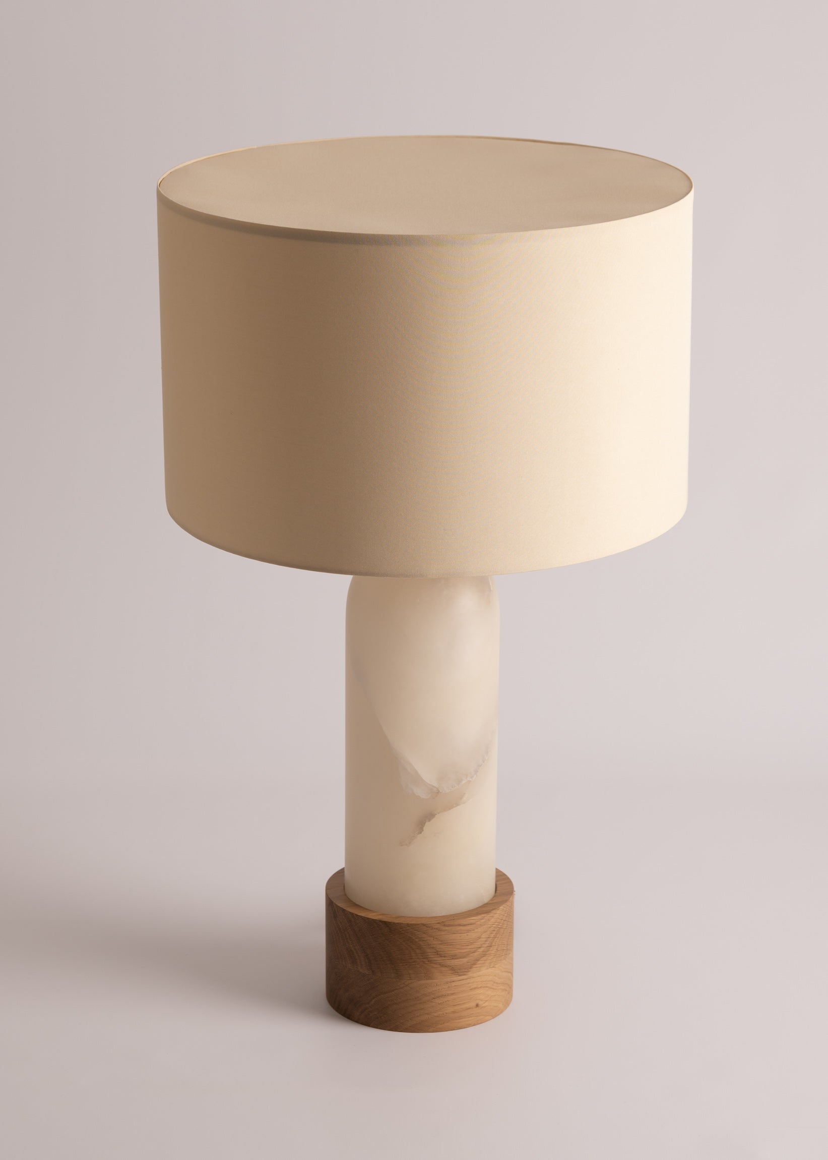 Stolní lampa PURA KELO bílý alabastr