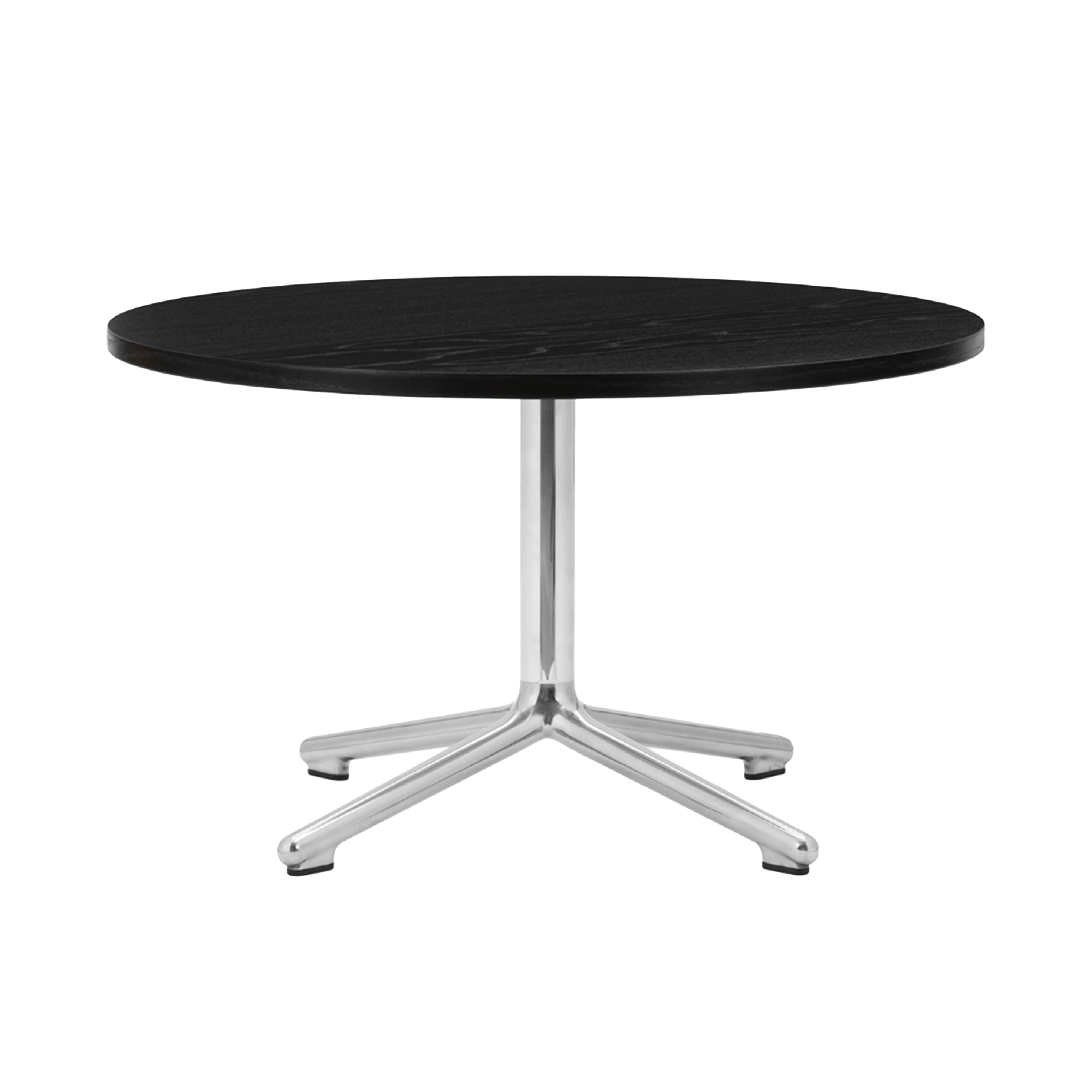 Konferenční stolek LUNAR černý dubový vrch s hliníkovou základnou