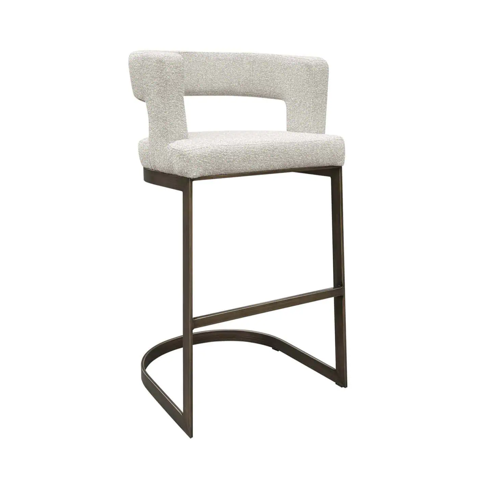 Barová židle ELLIS béžová s antickým zlatem