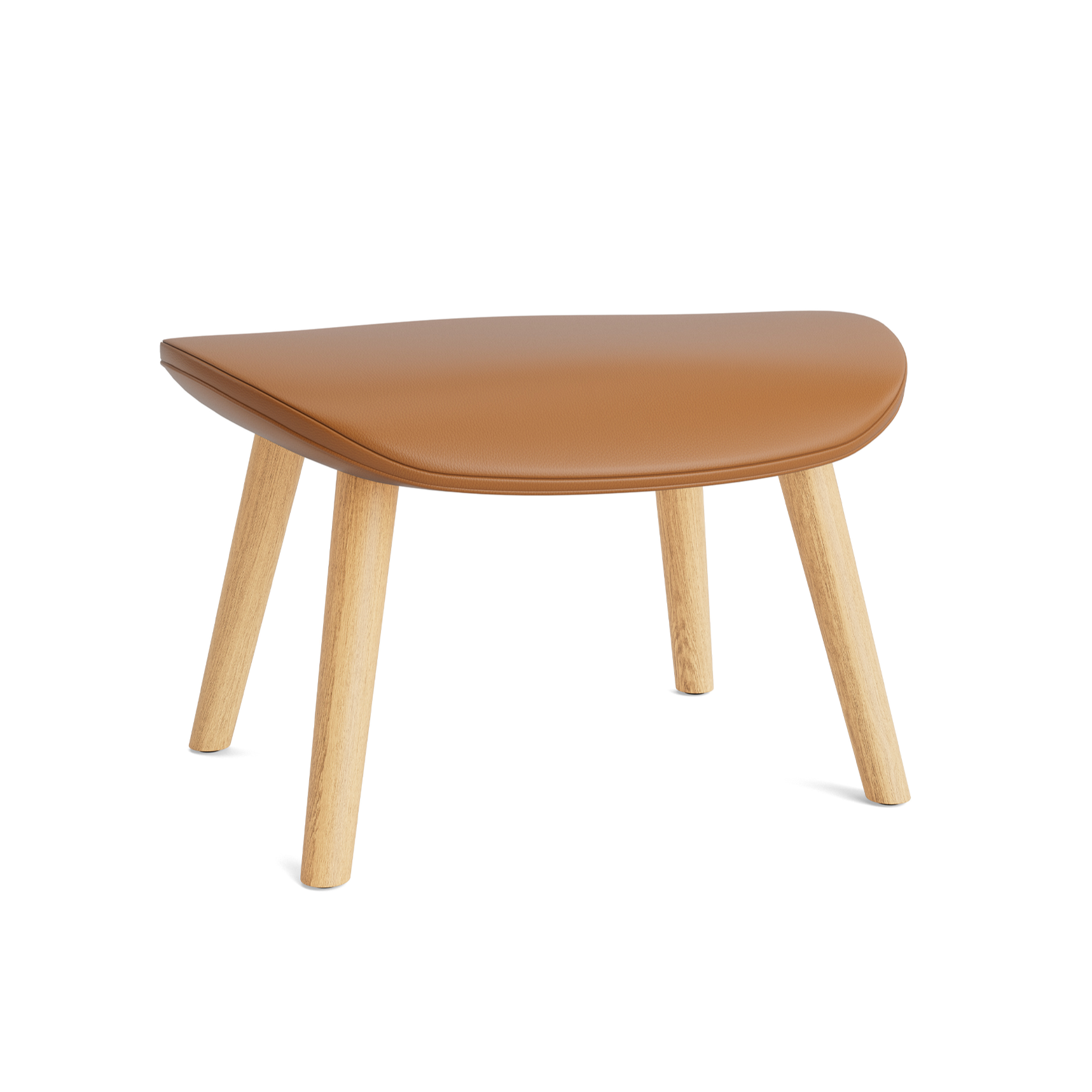 Čalouněný podnožník HYG s dubovým podstavcem