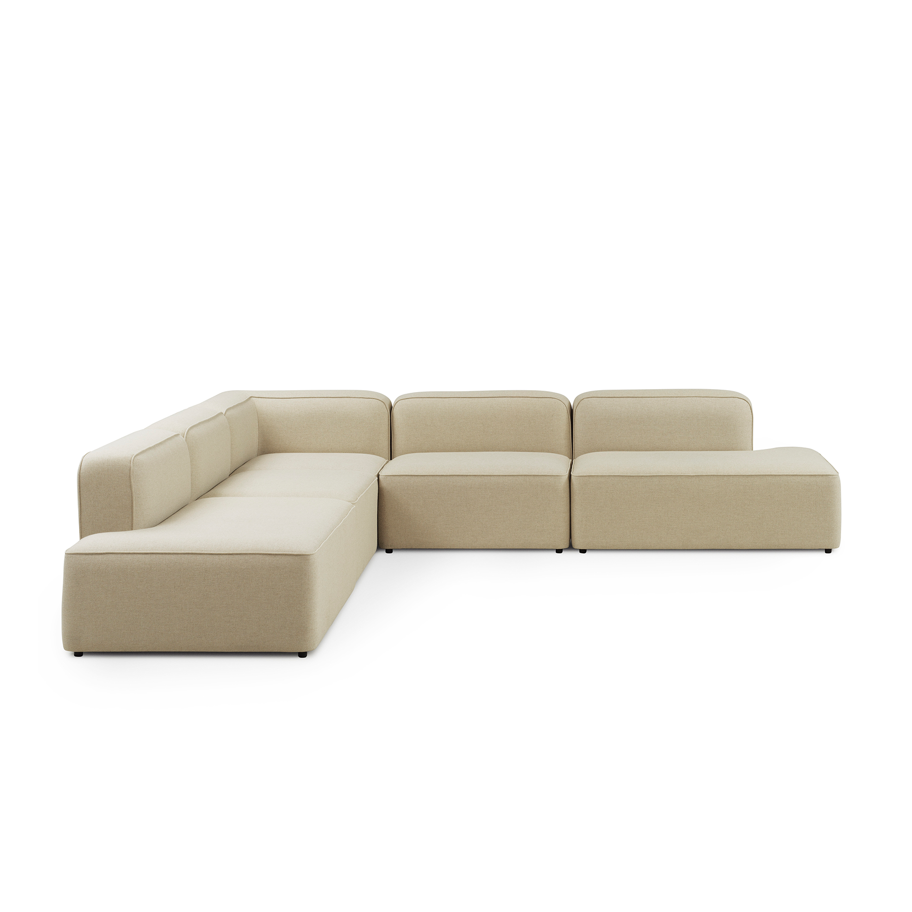 4-person ROPE Corner Black base