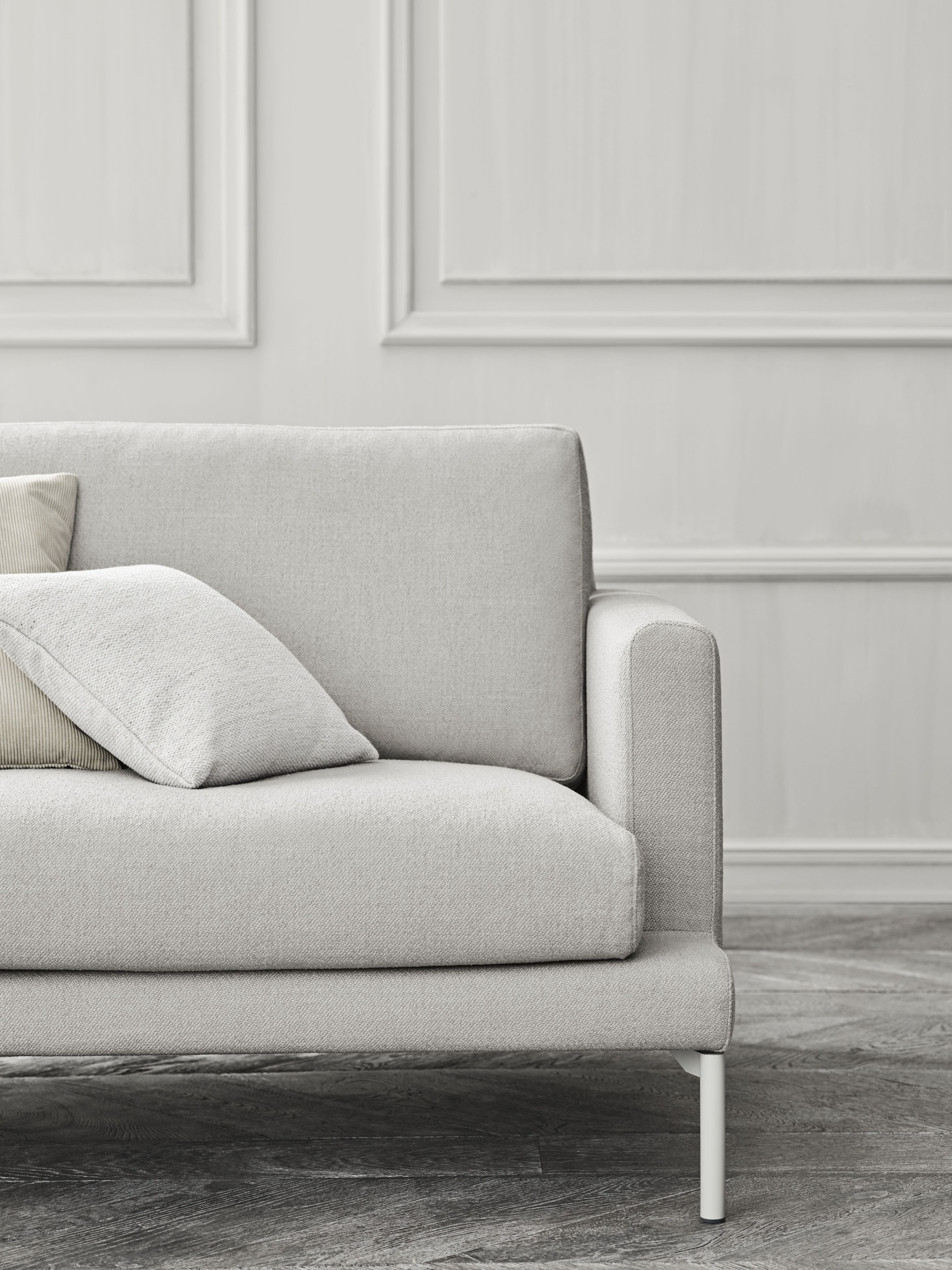 Pohovka 3-místná VENEDA SLIM šedá ocelová základna