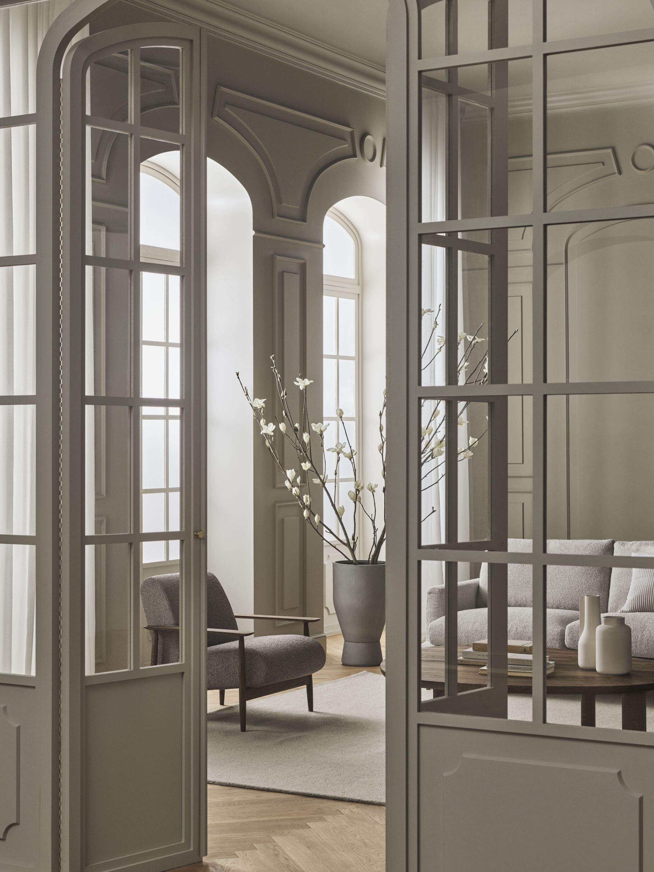 Donice COMBO šedo-bílý cement