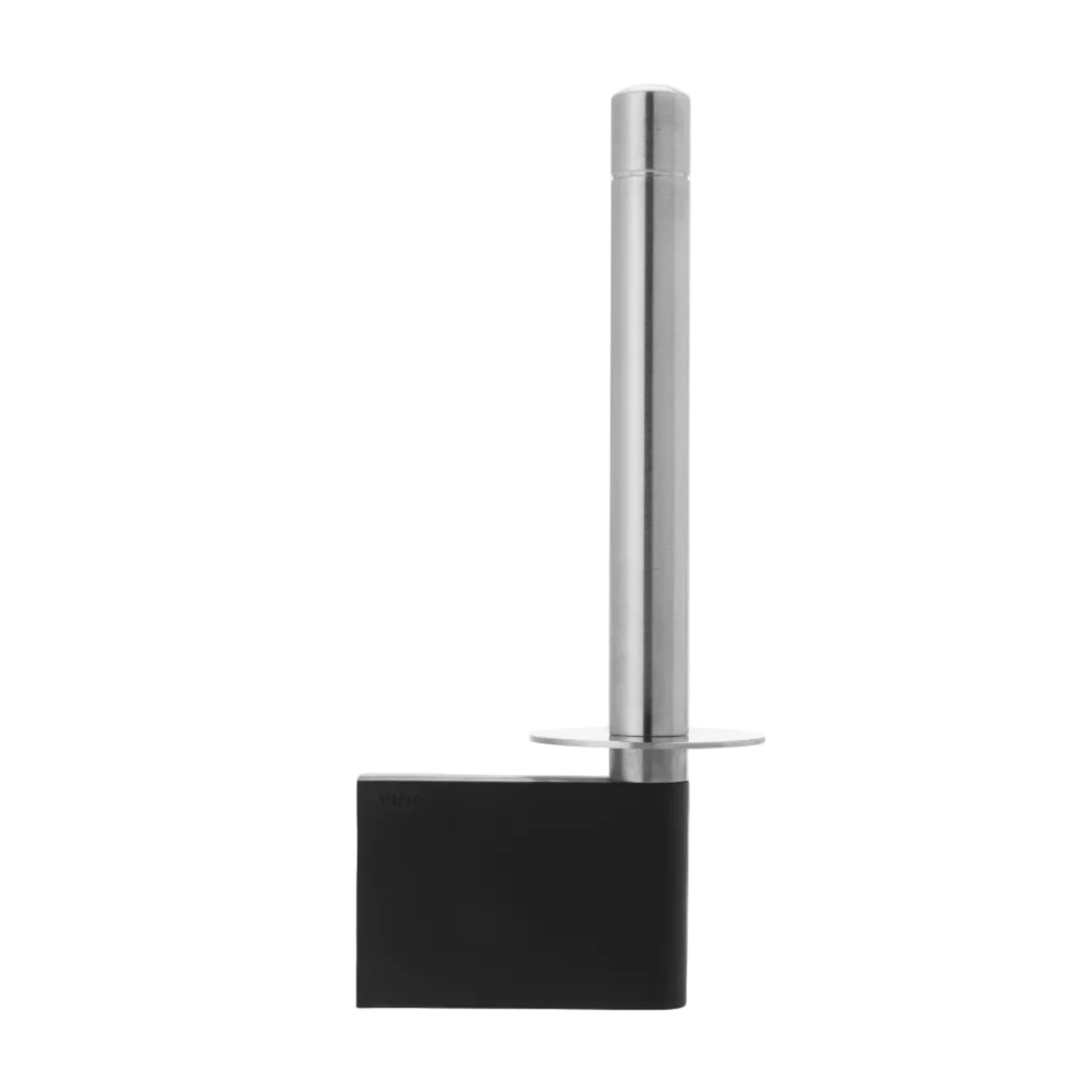 Vertical toilet paper holder VIPP in steel with black
