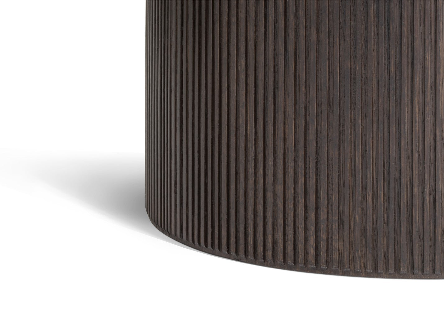 Round Table CABIN Gray Marble Top with Dark Oak Base