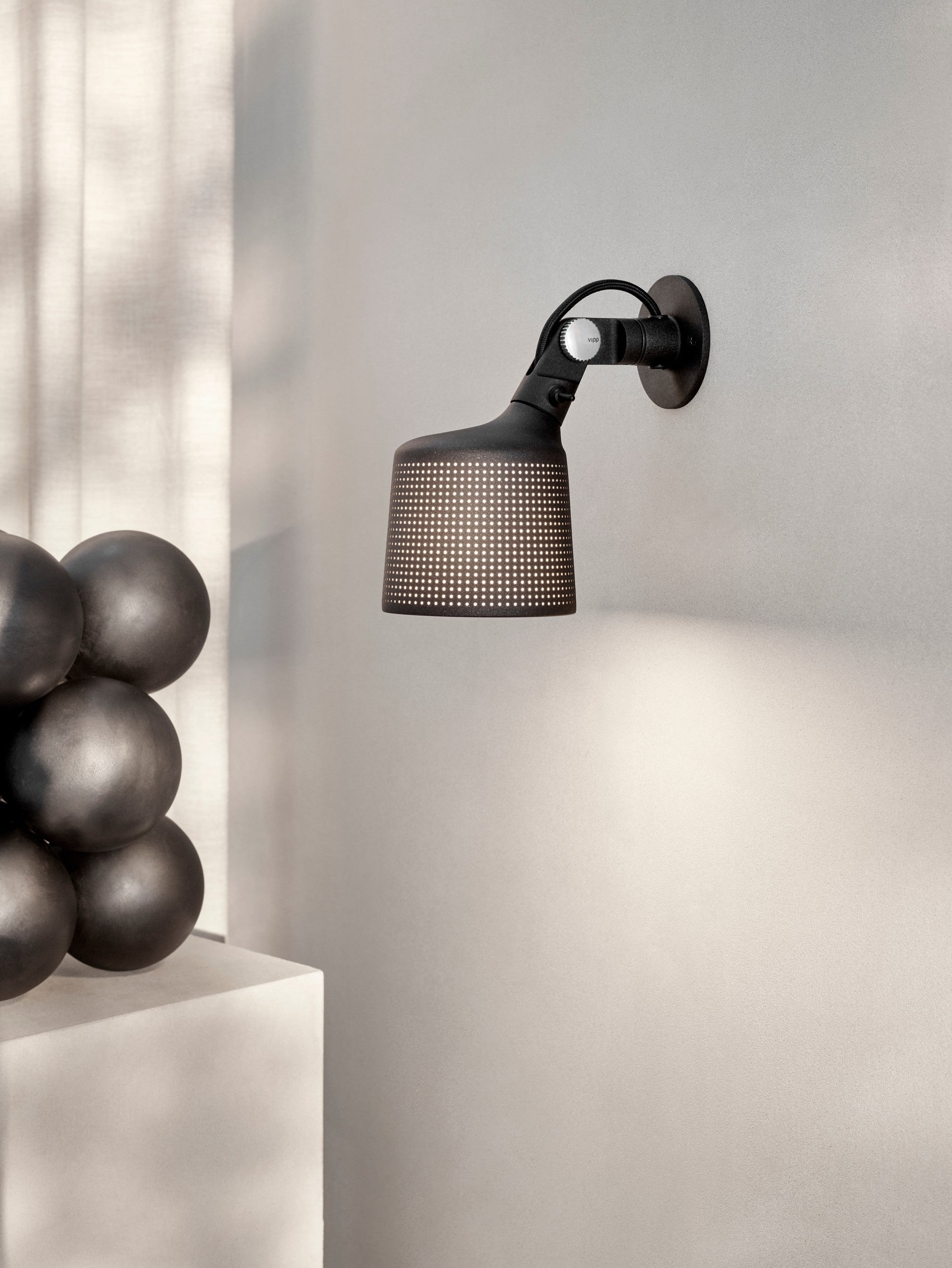 Wall Lamp 524 Black Metal