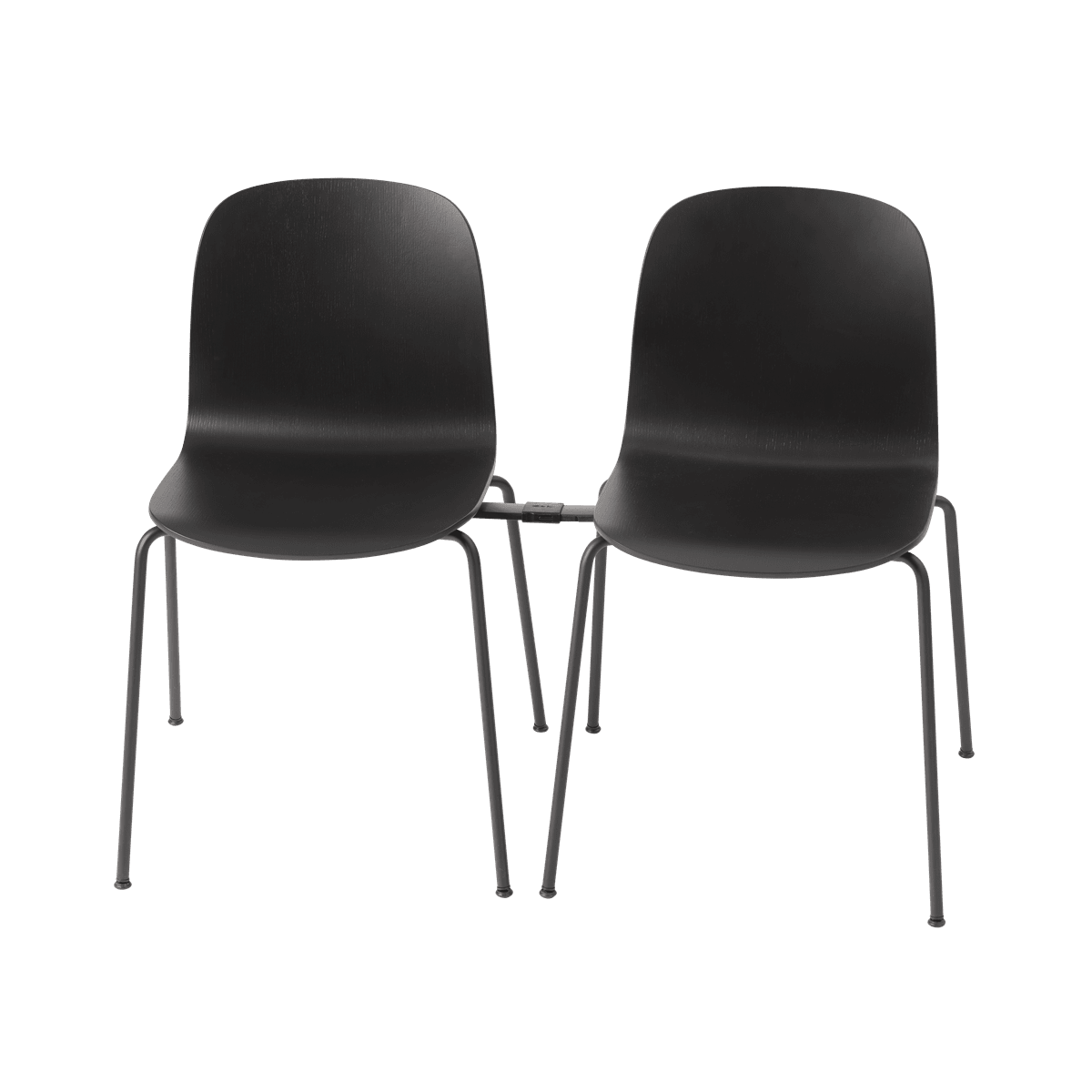VISU Chair in Black with Steel Base
