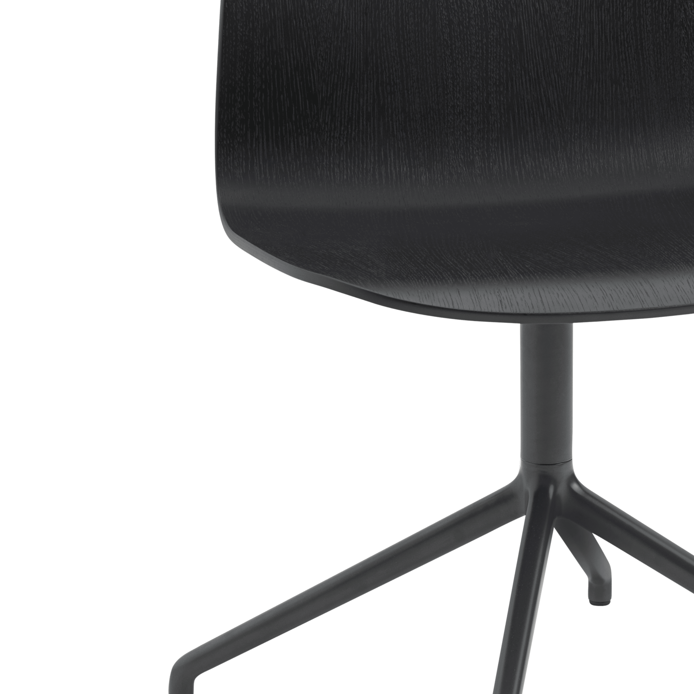 VISU WIDE Customizable Swivel Chair with Veneered Seat