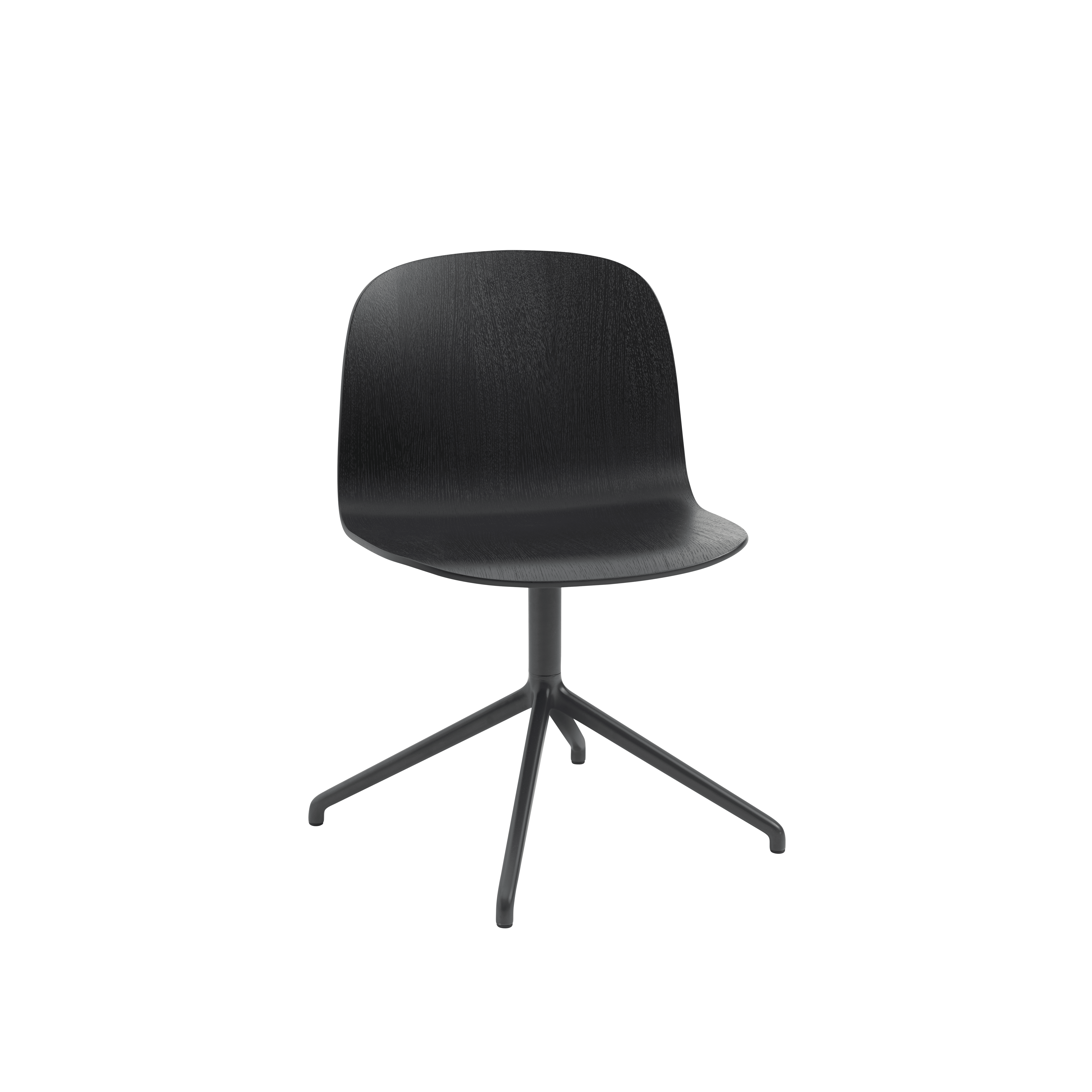 VISU WIDE Customizable Swivel Chair with Veneered Seat
