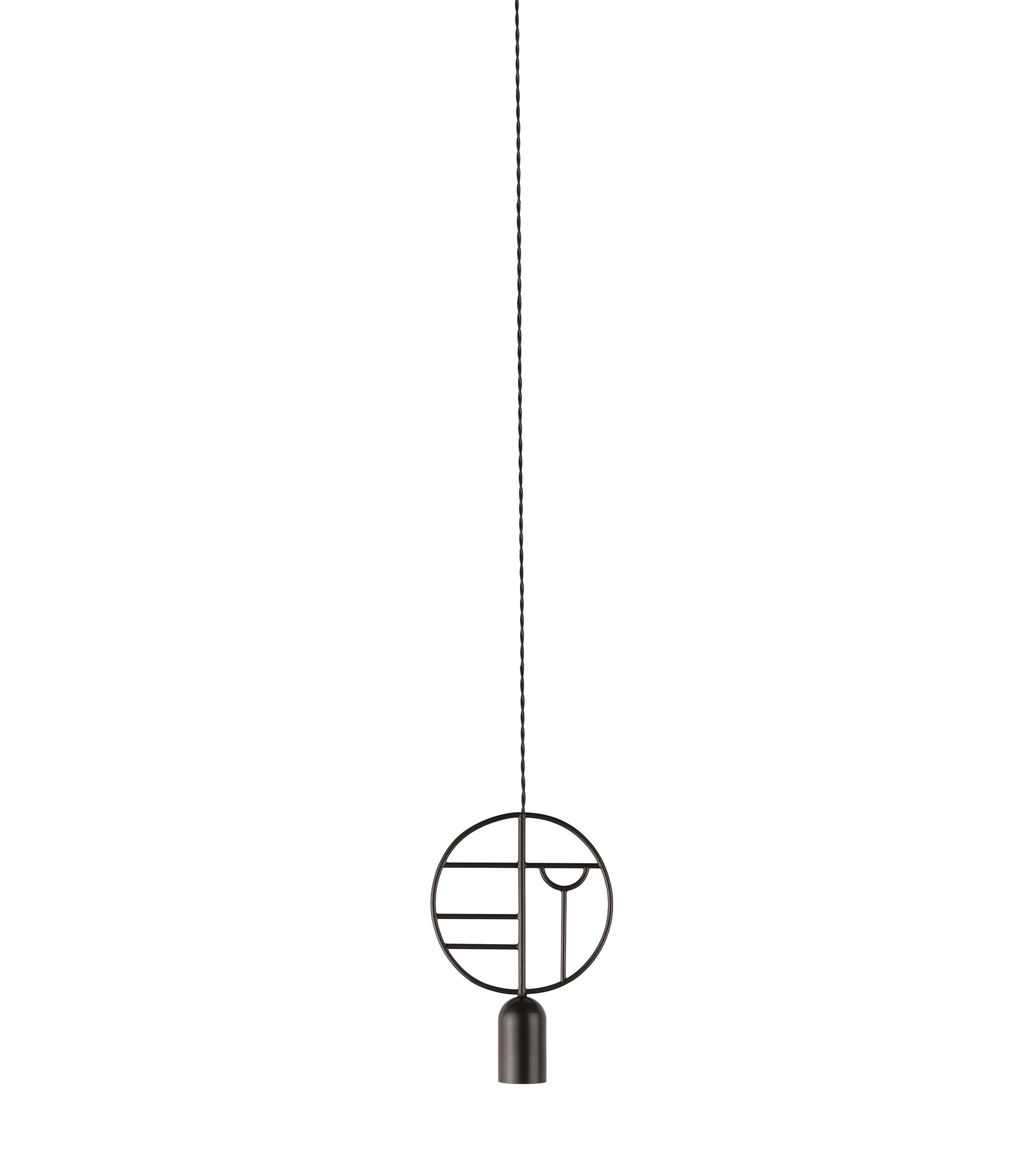 Závěsná lampa WOODEN DOTS WD01 grafitová