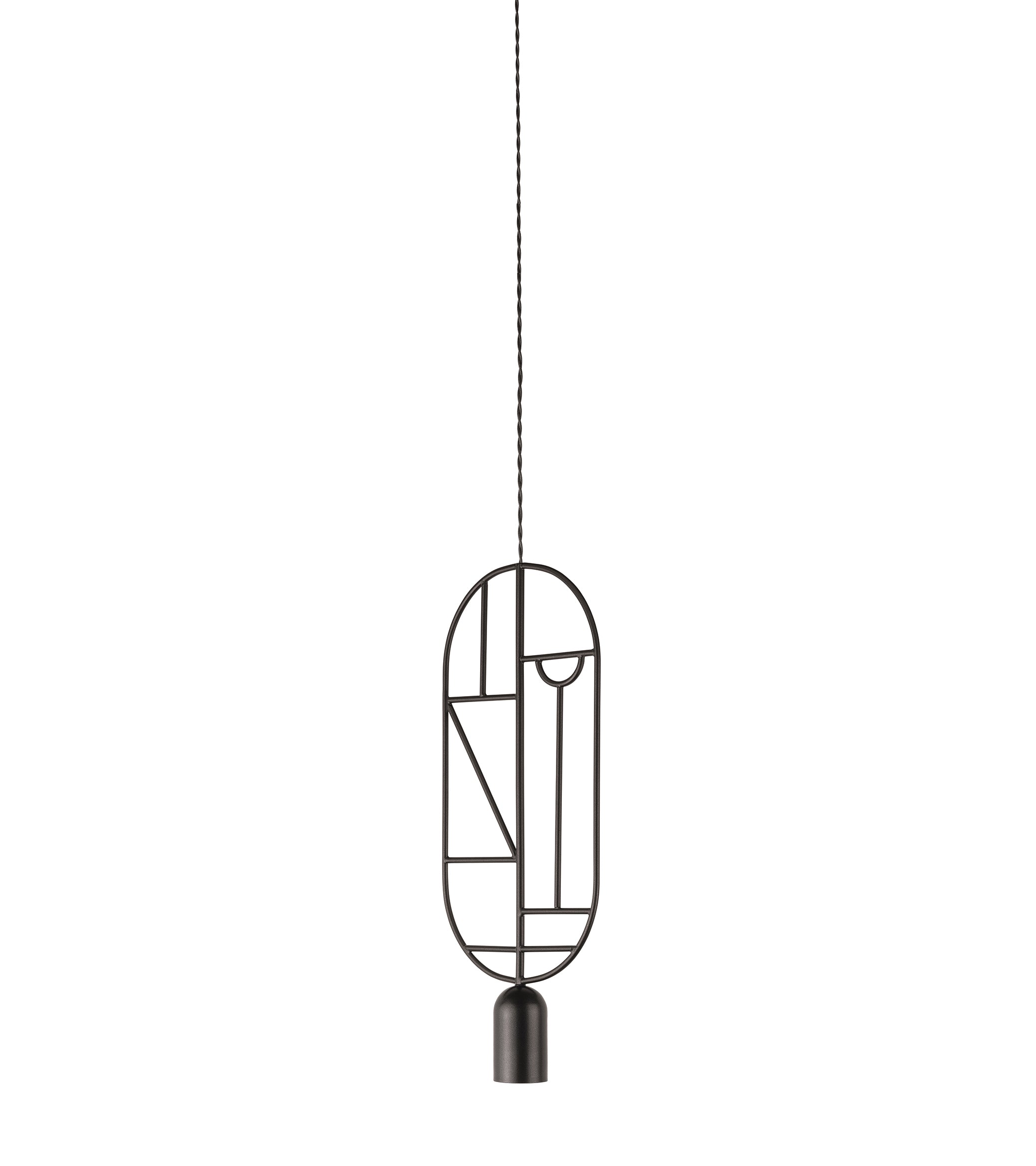 Závěsná lampa WOODEN DOTS WD02 grafitová
