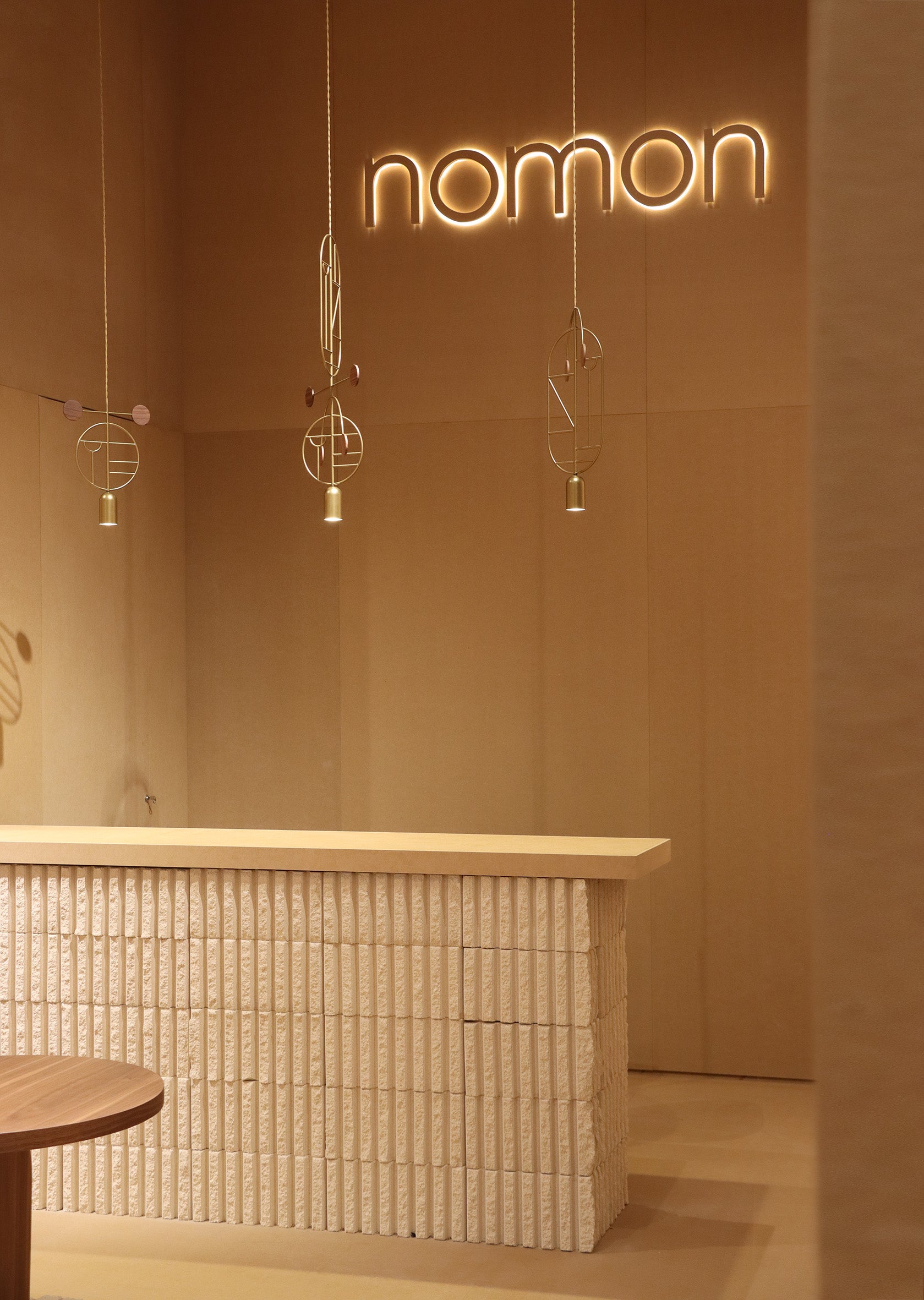 WOODEN DOTS WDS13 Pendant Lamp in Brass with Walnut Wood