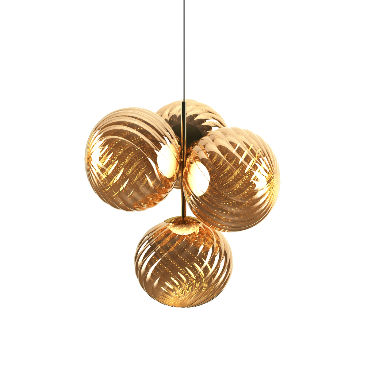 Lampa wisząca WHIRL SMALL złoty – Tom Dixon