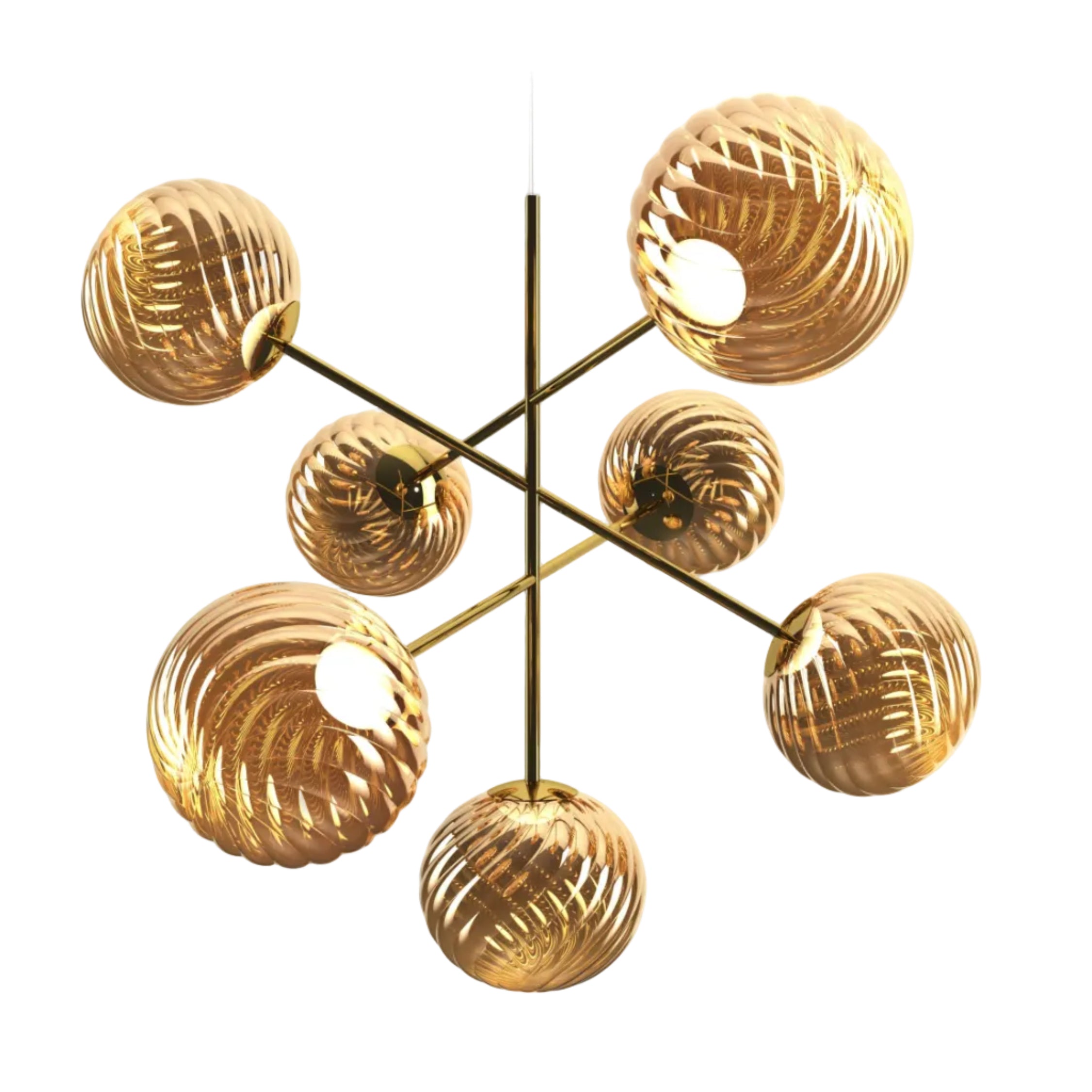 Lampa wisząca WHIRL LARGE złoty – Tom Dixon