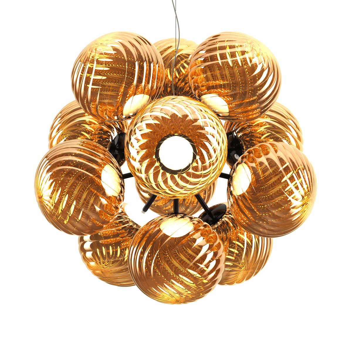 Lampa wisząca WHIRL BURST złoty – Tom Dixon