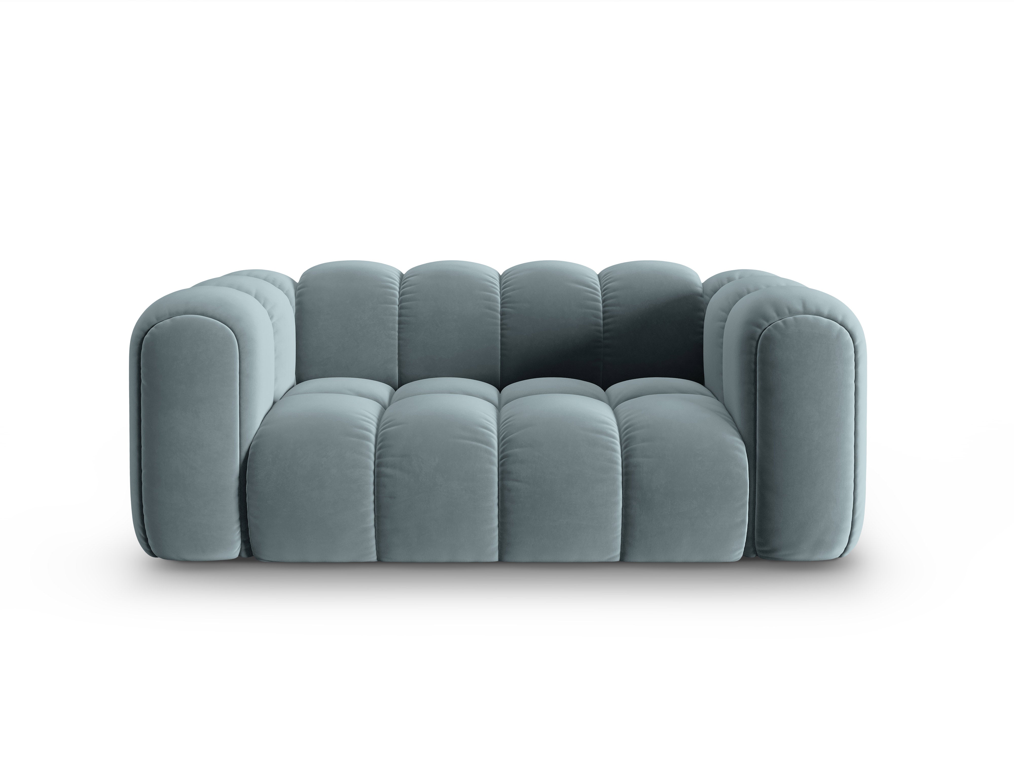 Sofa sametová 2-osobová ASTRO jasně modrá