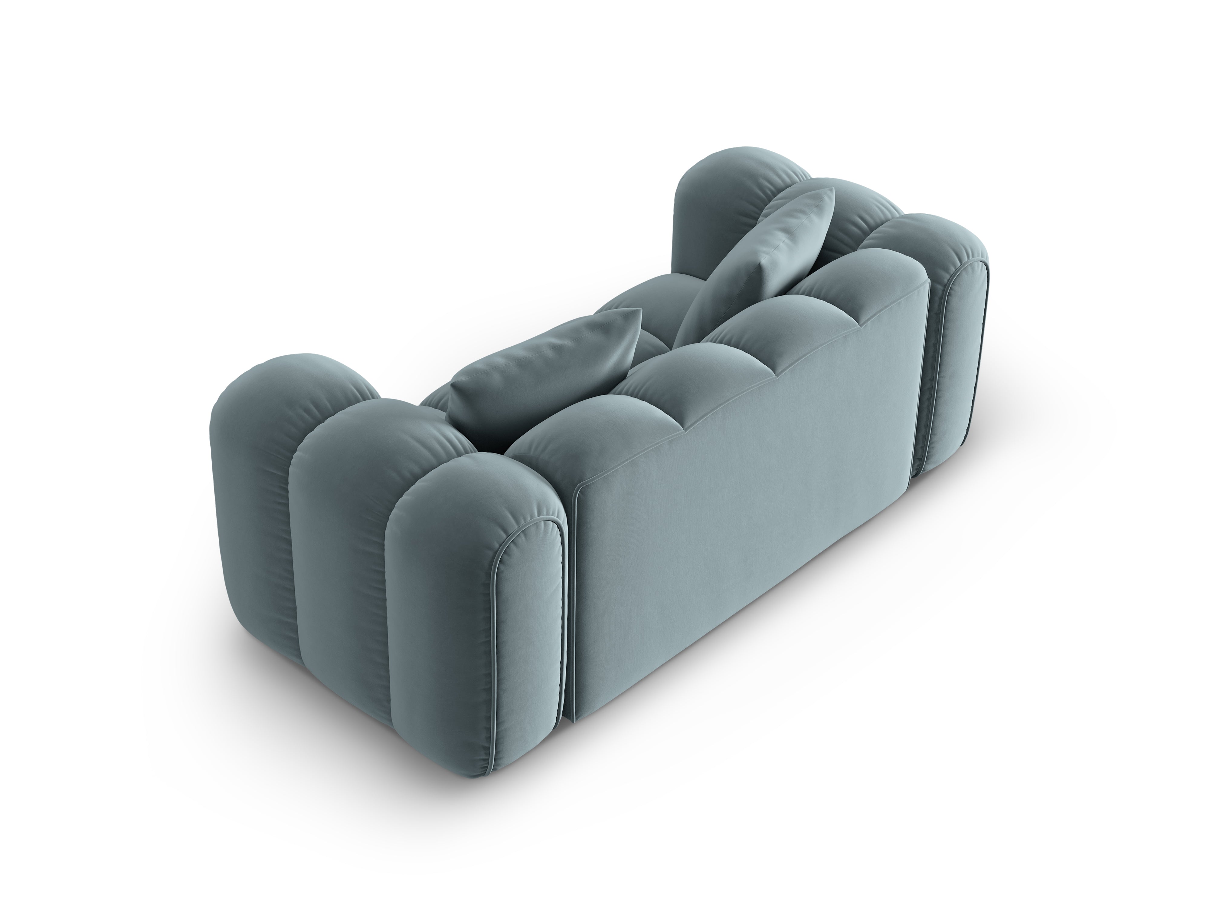Sofa sametová 2-osobová ASTRO jasně modrá