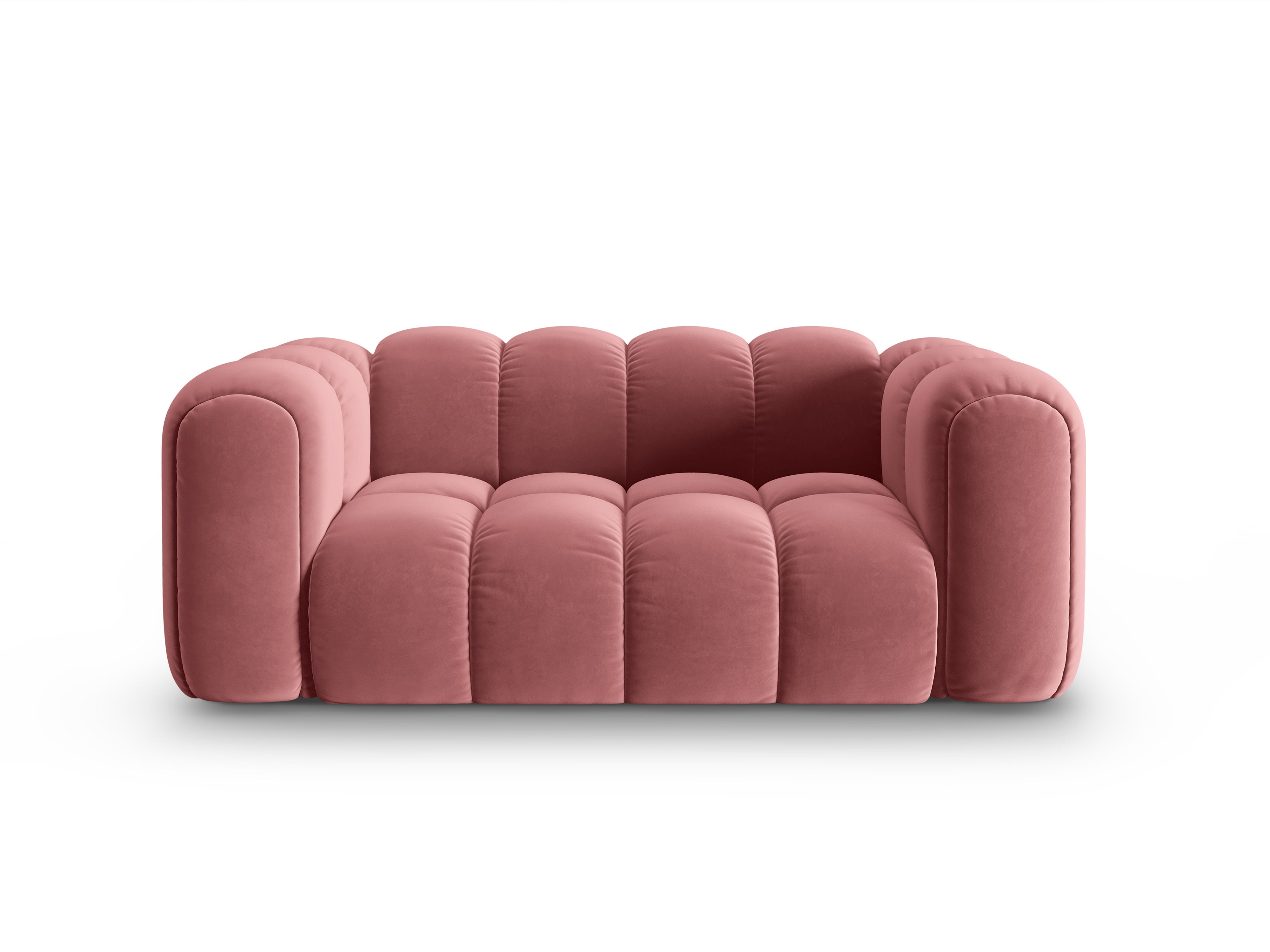 Sofa sametová 2-osobová ASTRO růžová
