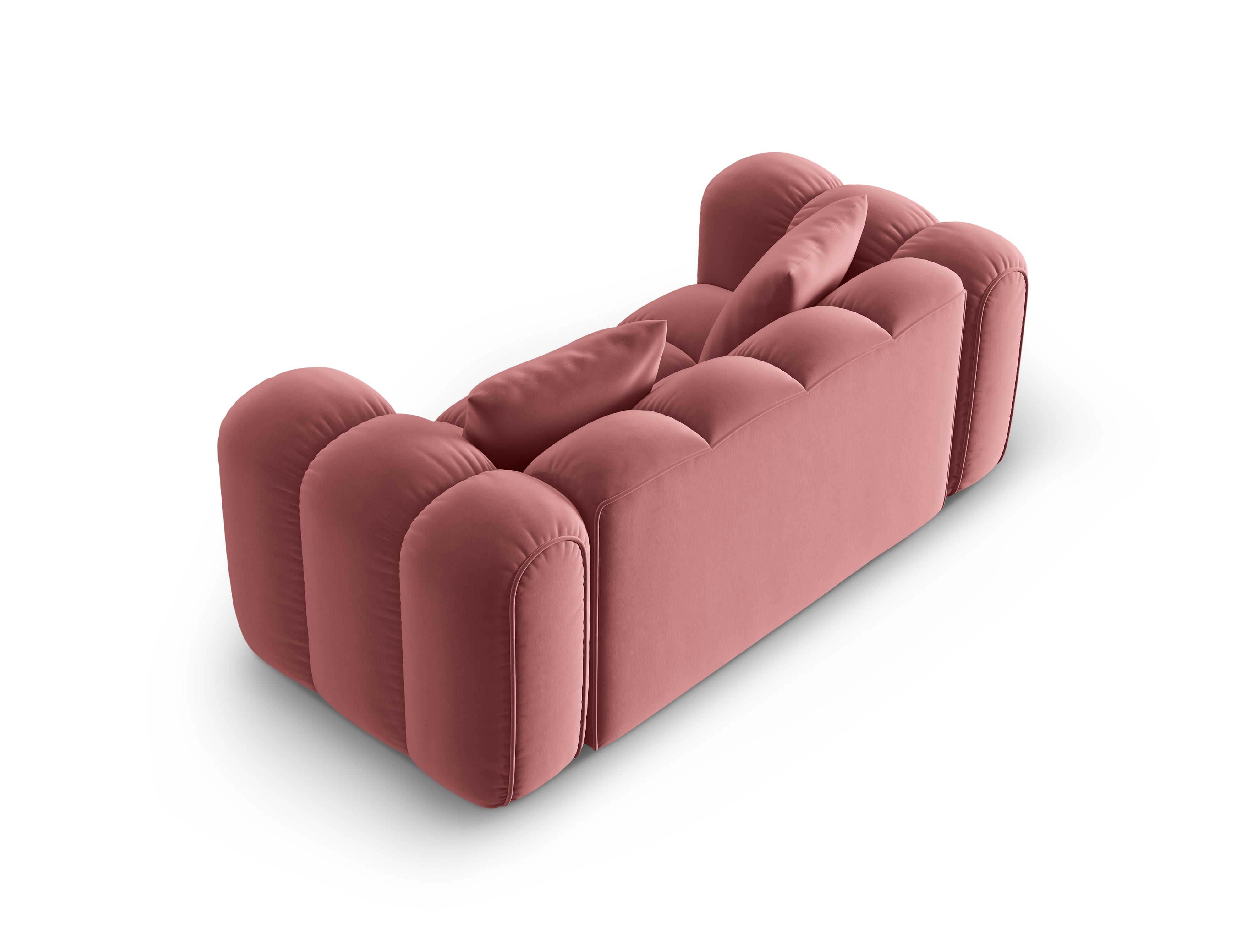 Sofa sametová 2-osobová ASTRO růžová