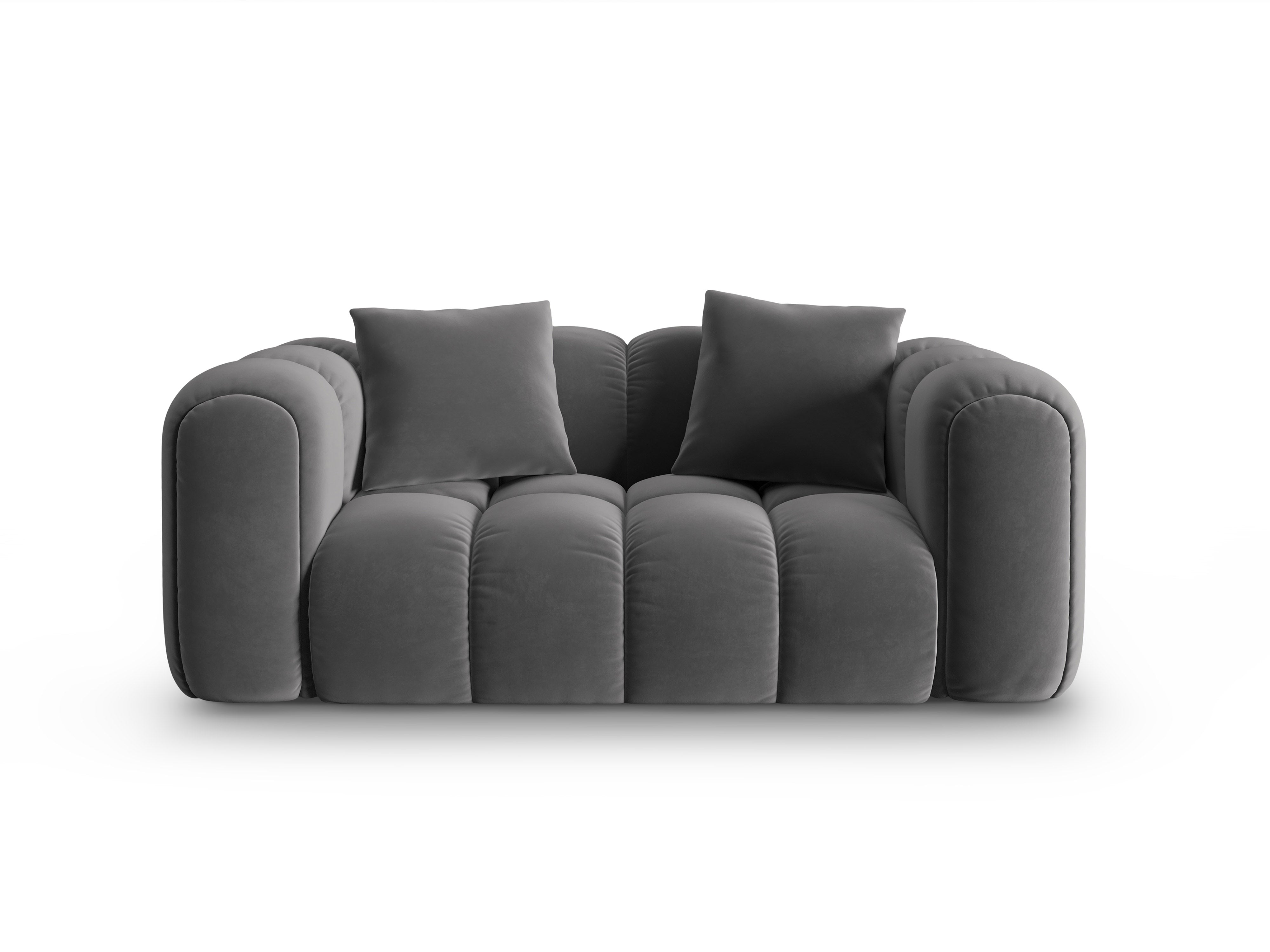 Sofa sametová 2-osobová ASTRO šedá