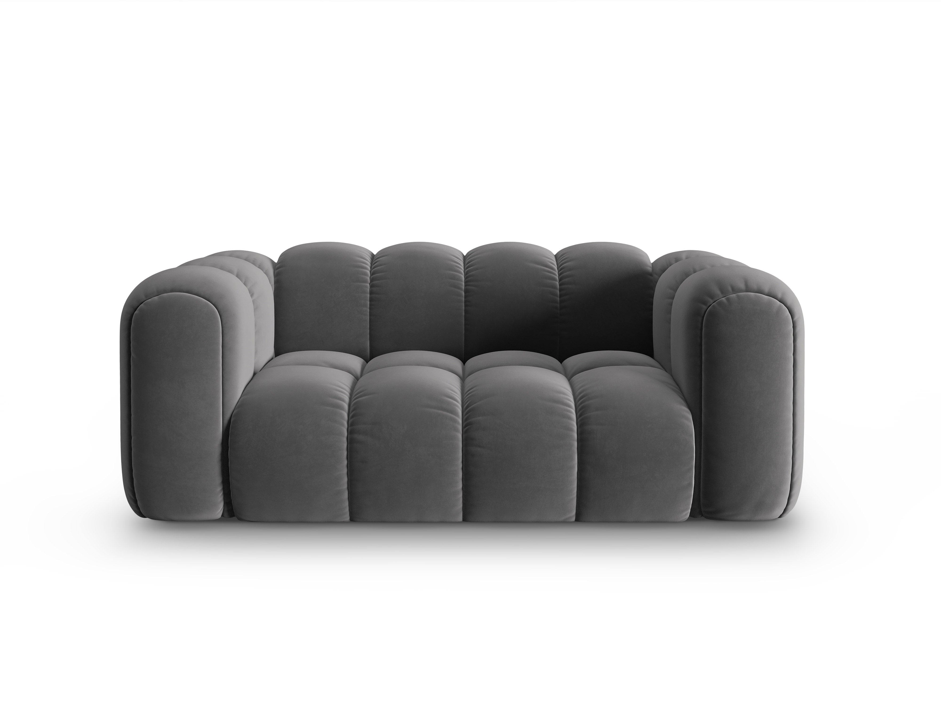 Sofa sametová 2-osobová ASTRO šedá