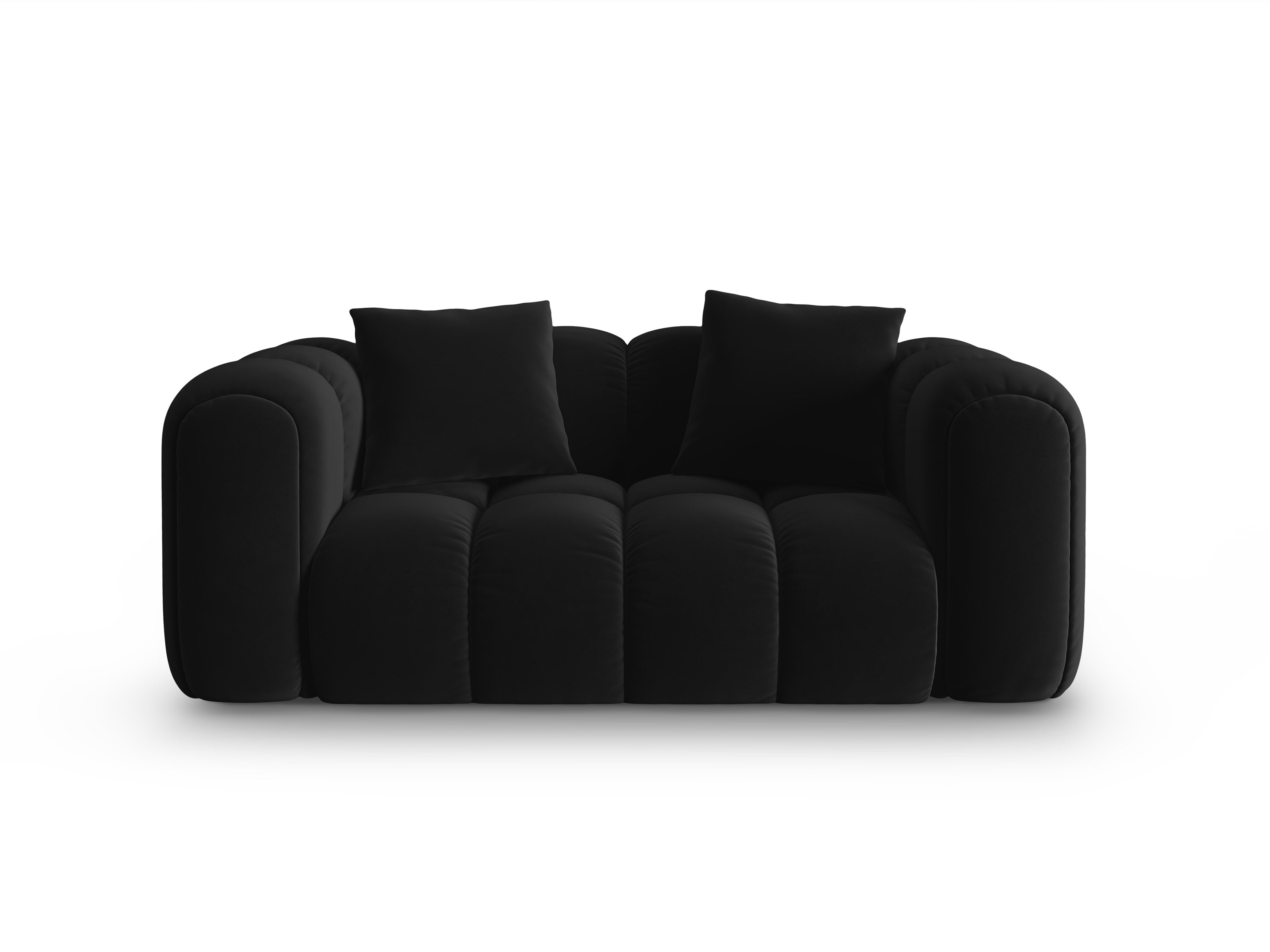 Sofa sametová 2-osobová ASTRO černá
