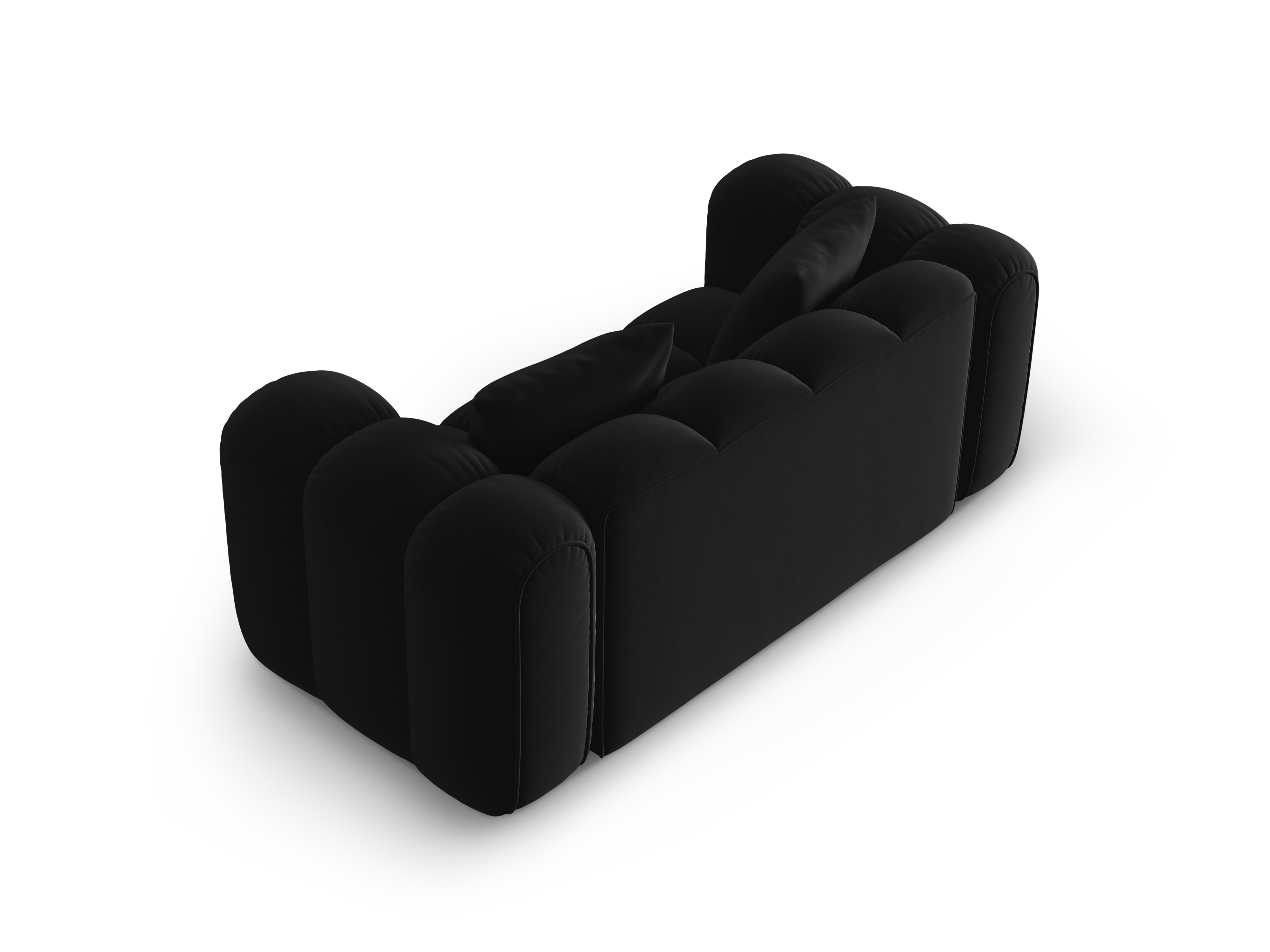 Sofa sametová 2-osobová ASTRO černá