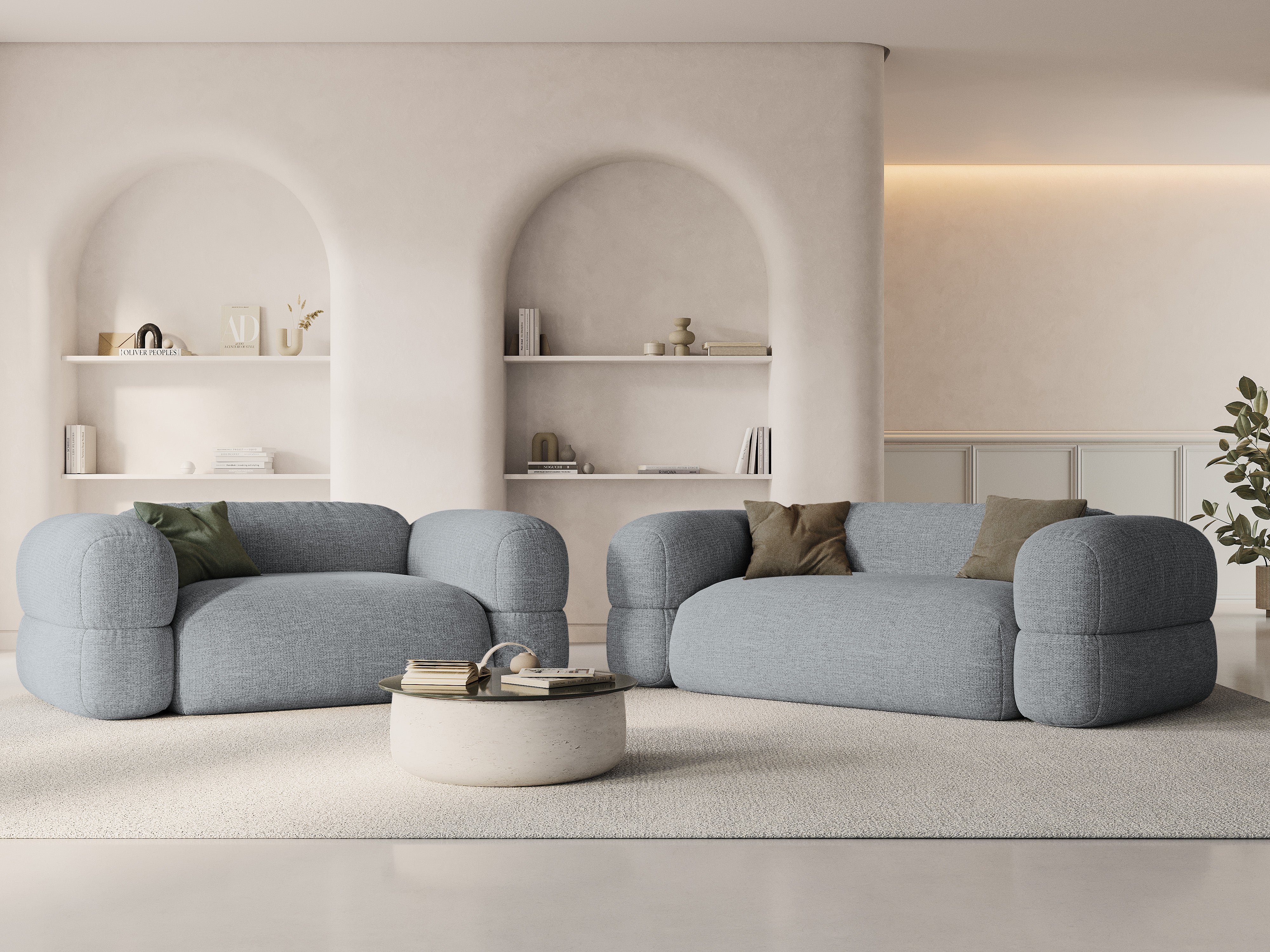 Sofa pro 2 osoby ROGER šedý szenil