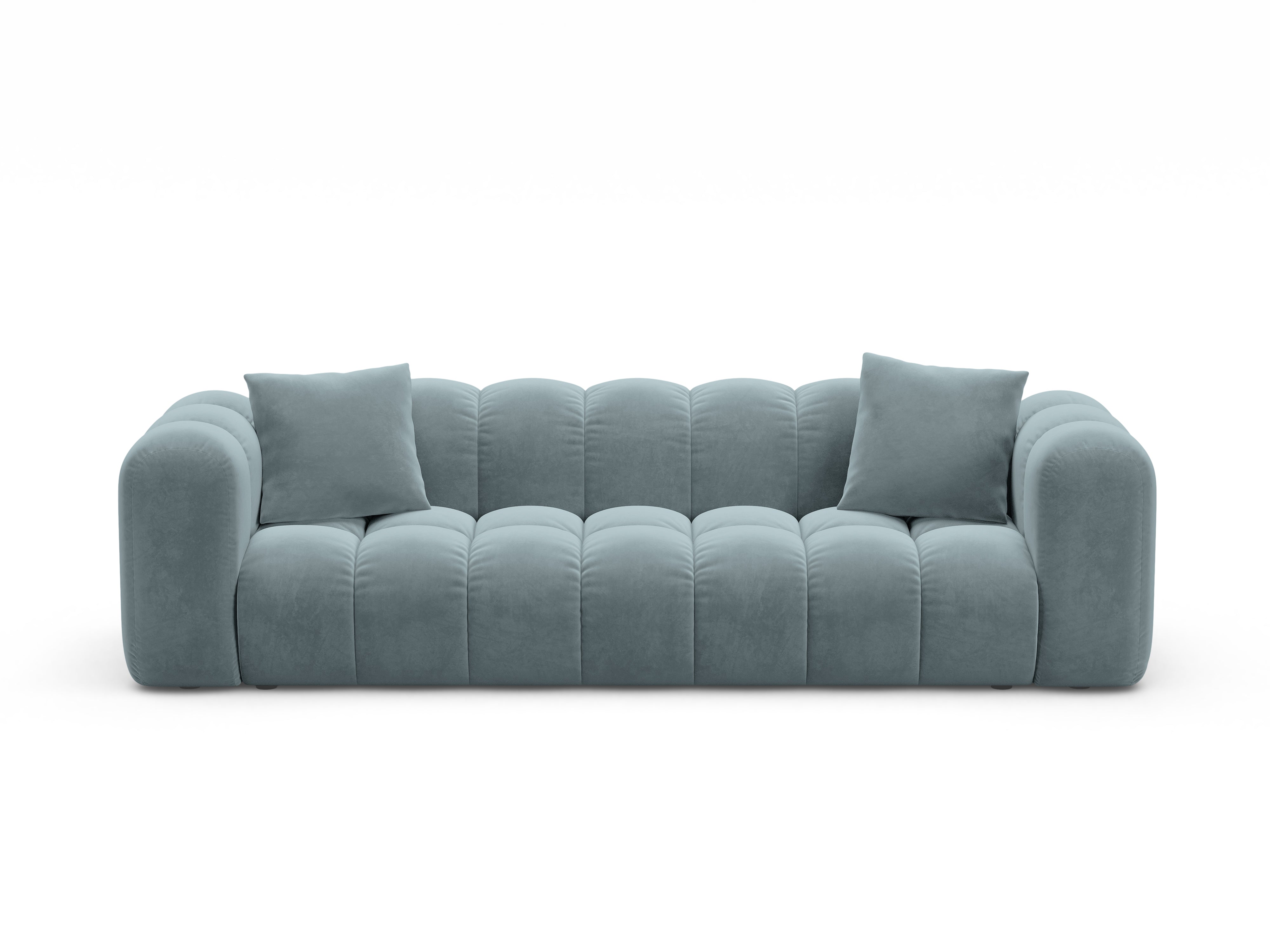 Sofa sametová s funkcí spaní ASTRO jasně modrá