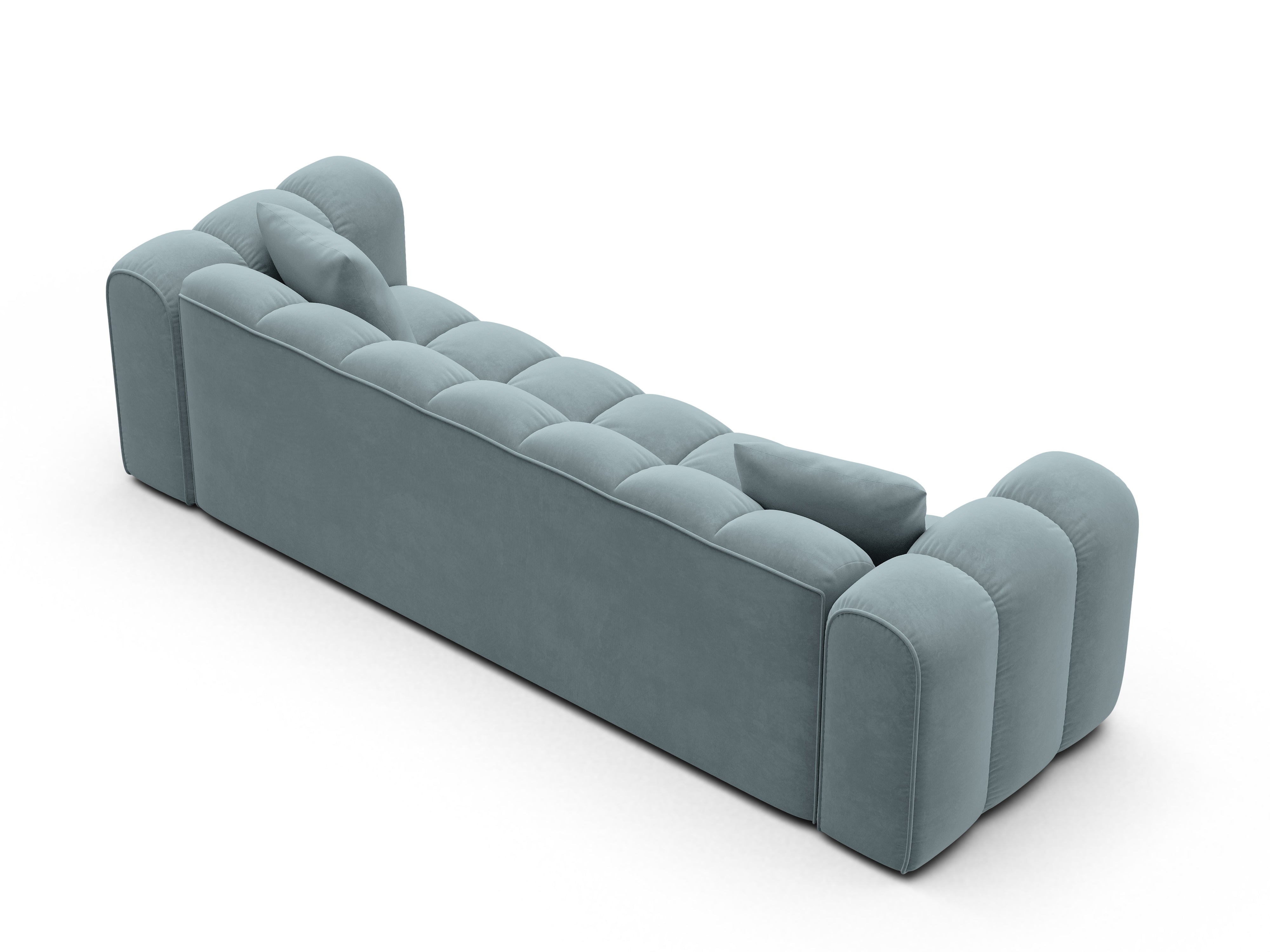 Sofa sametová s funkcí spaní ASTRO jasně modrá