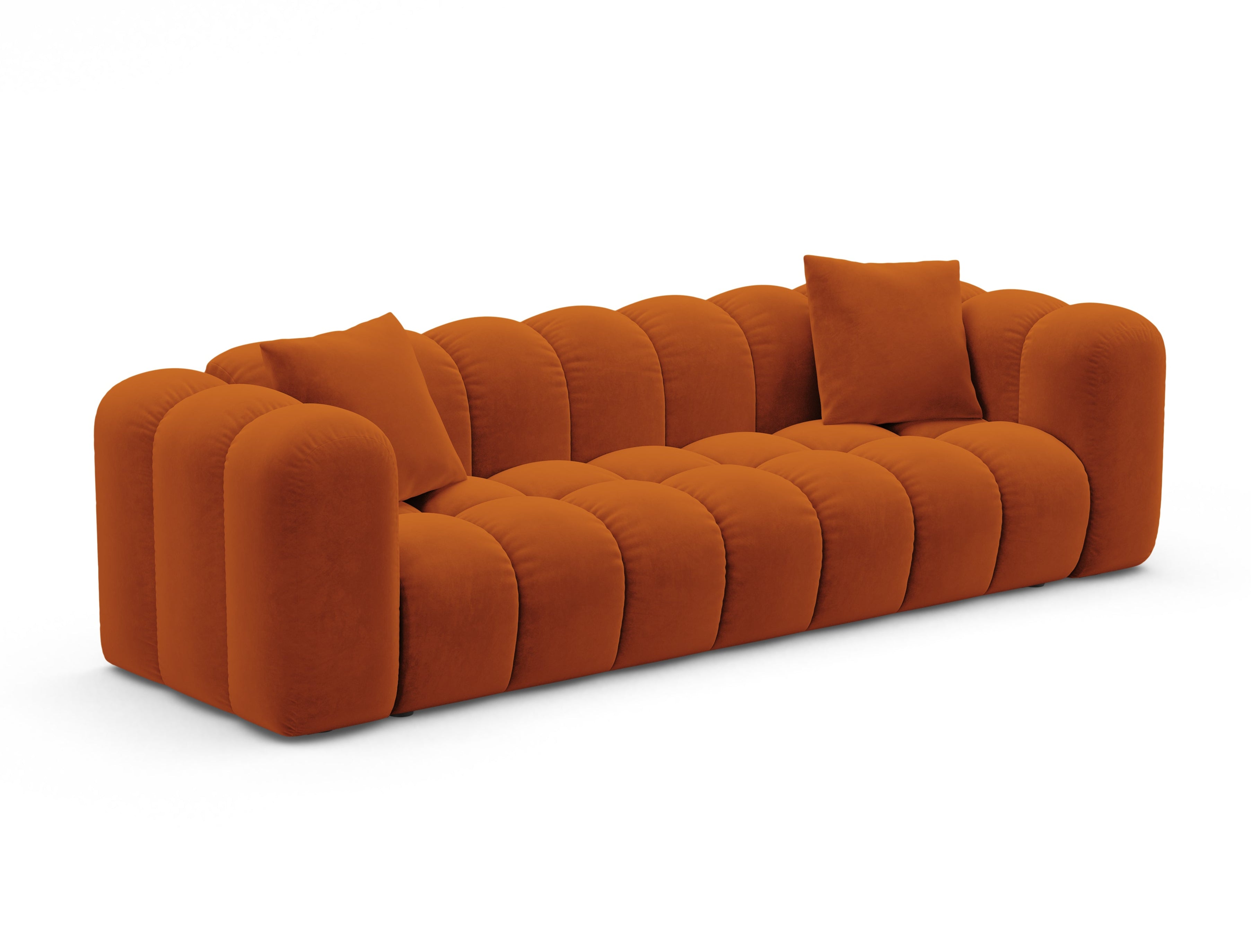 Sofa sametová s funkcí spaní ASTRO ruda