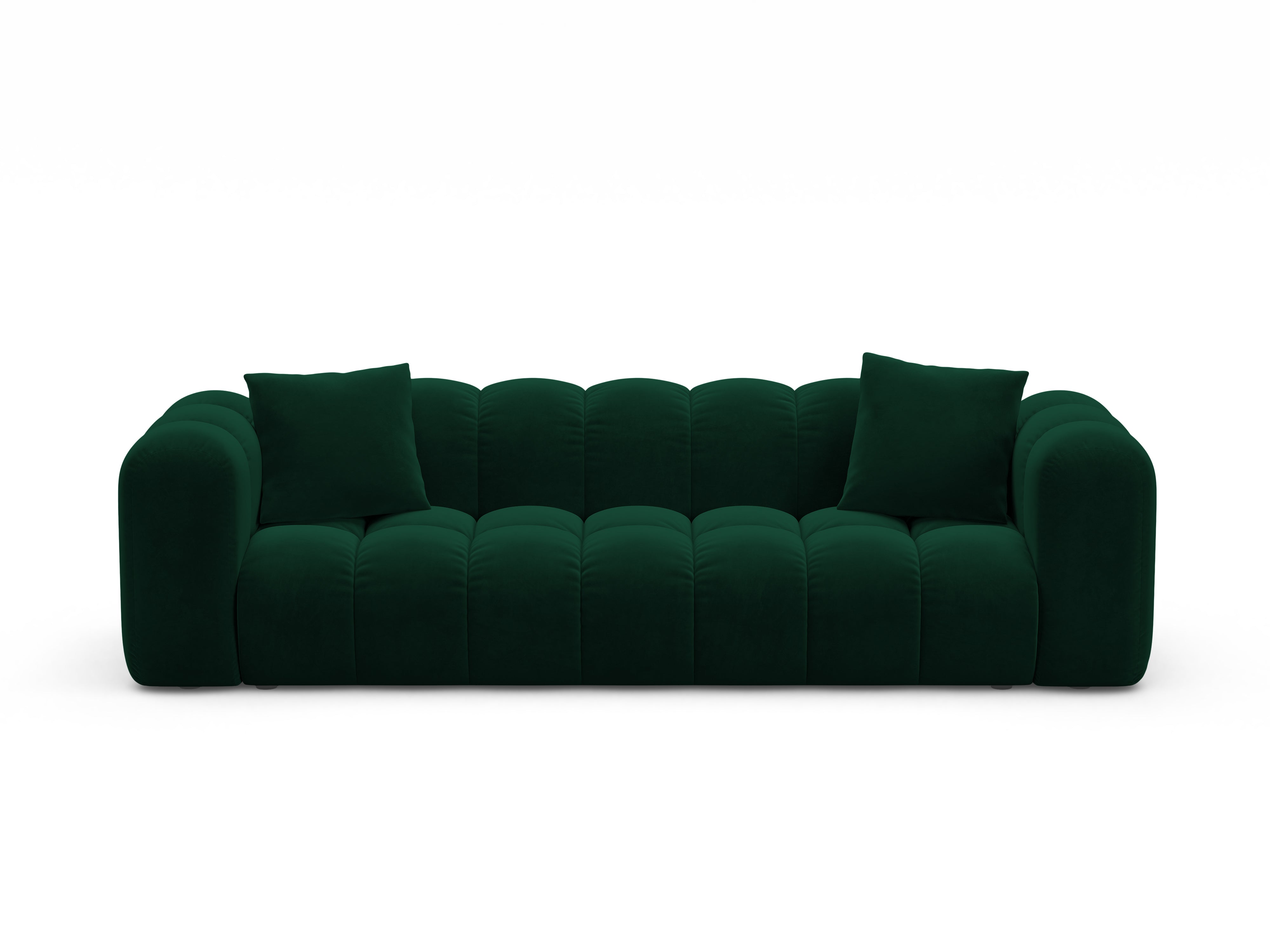 Sofa sametová s funkcí spaní ASTRO lahvově zelená
