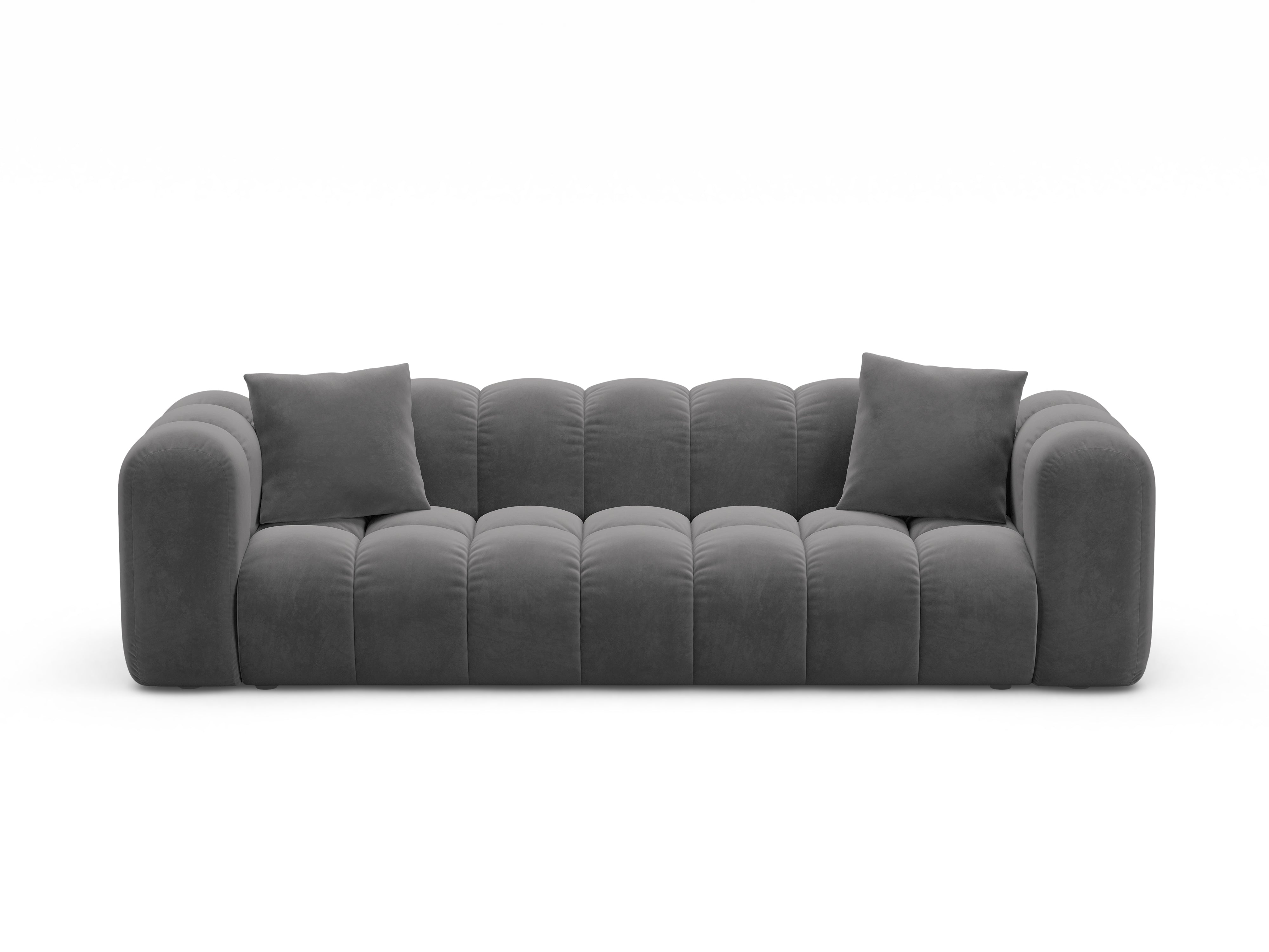 Sofa sametová s funkcí spaní ASTRO šedá