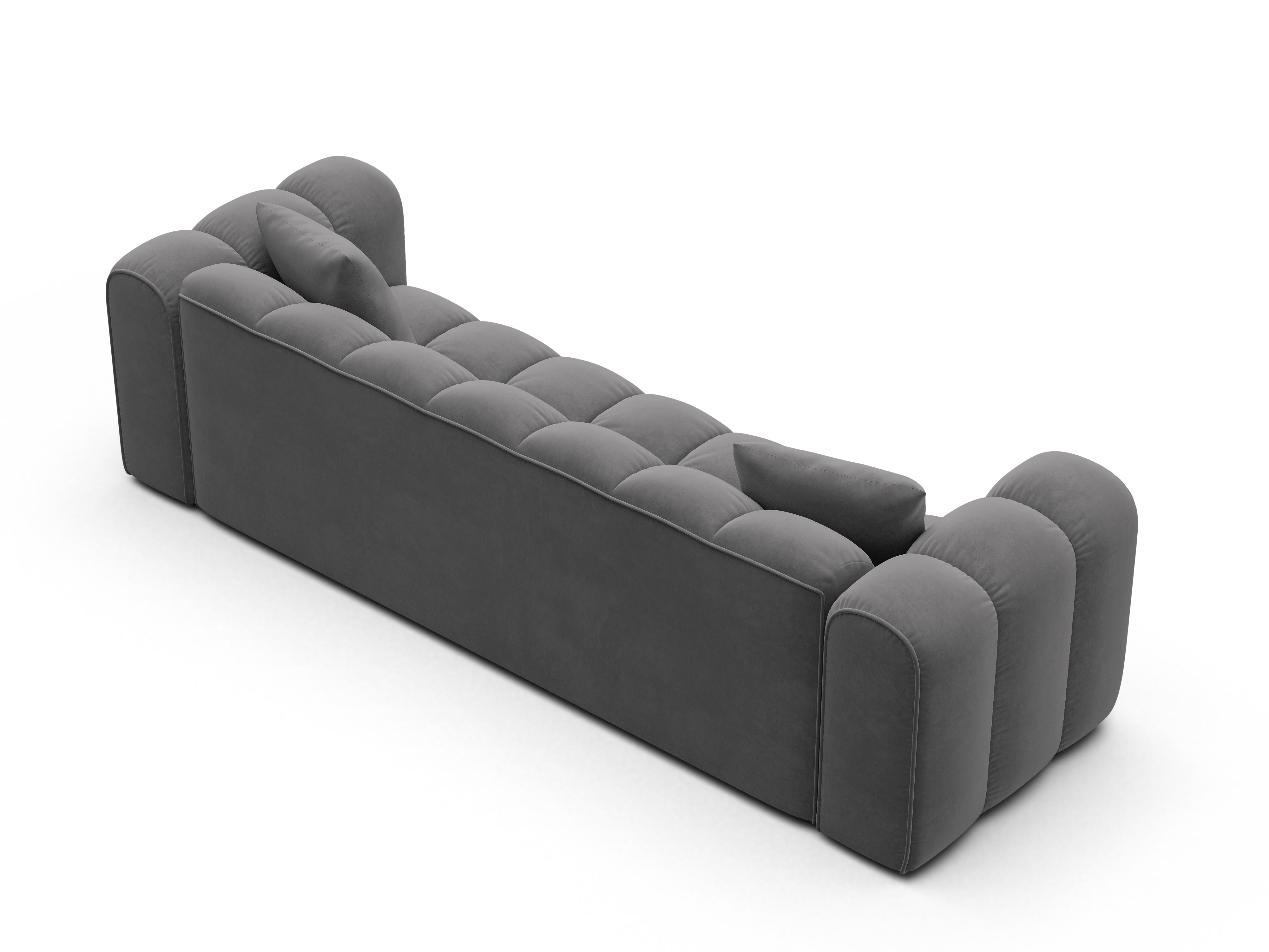Sofa sametová s funkcí spaní ASTRO šedá