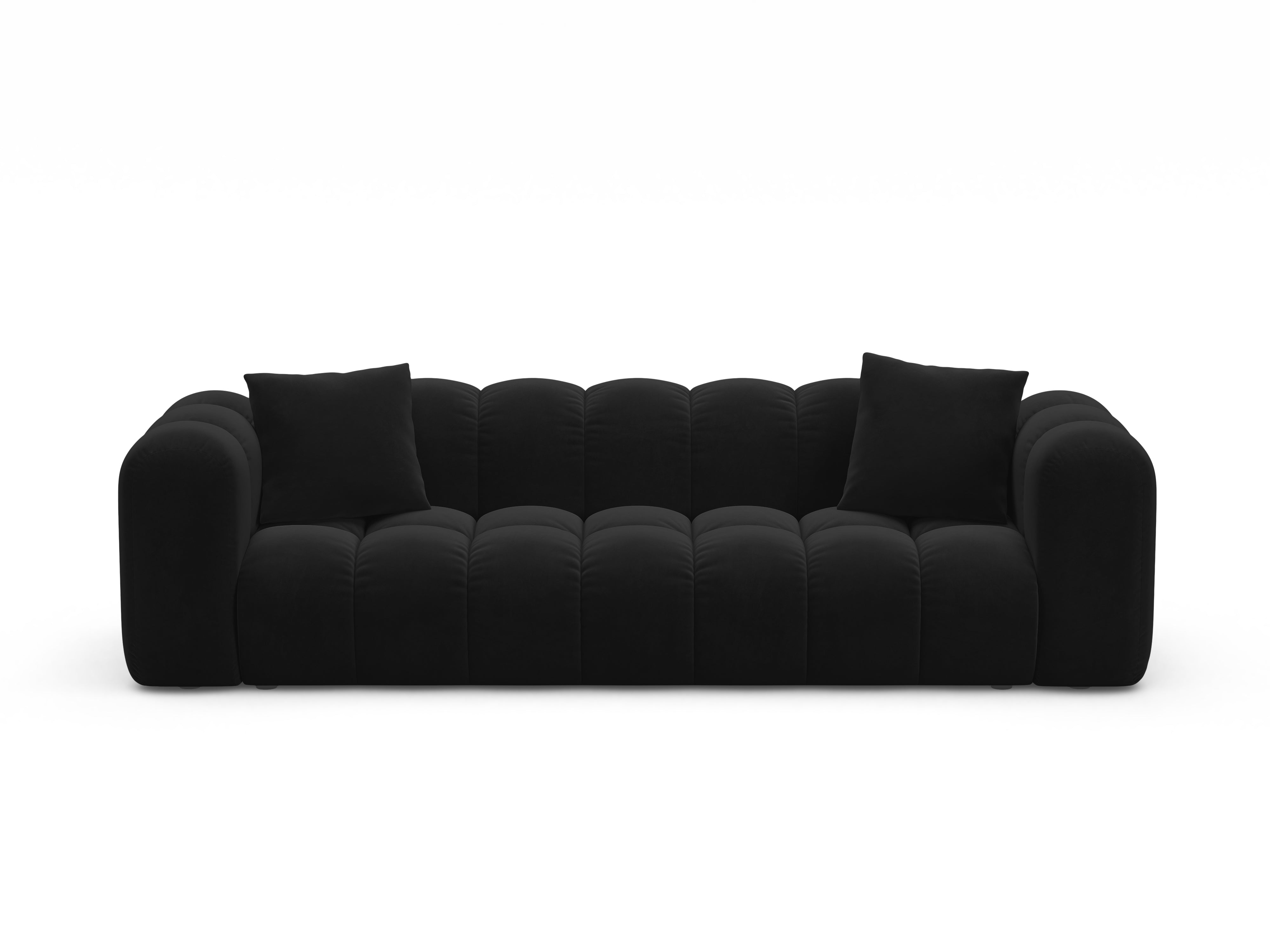 Sofa sametová s funkcí spaní ASTRO černá