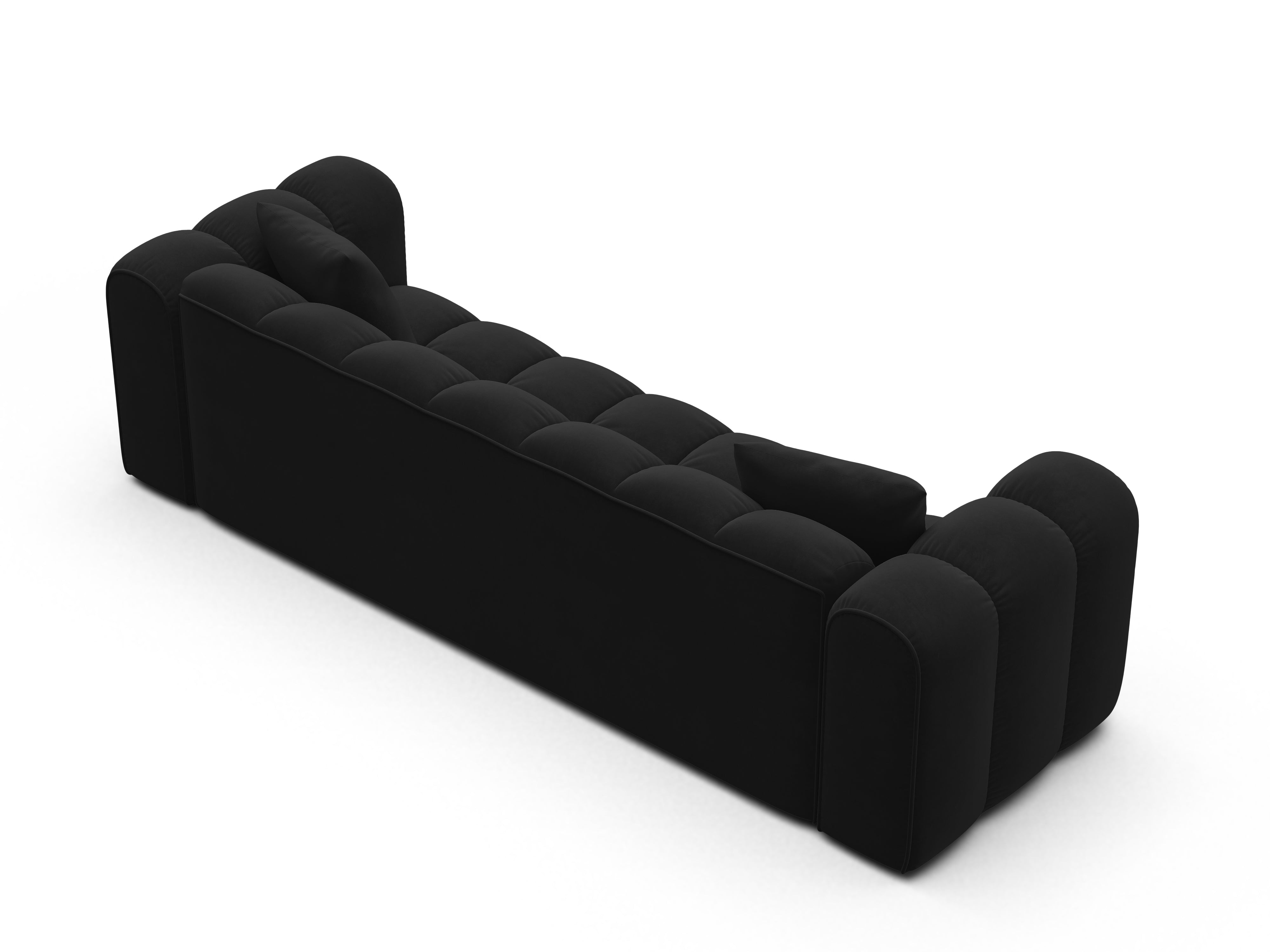 Sofa sametová s funkcí spaní ASTRO černá