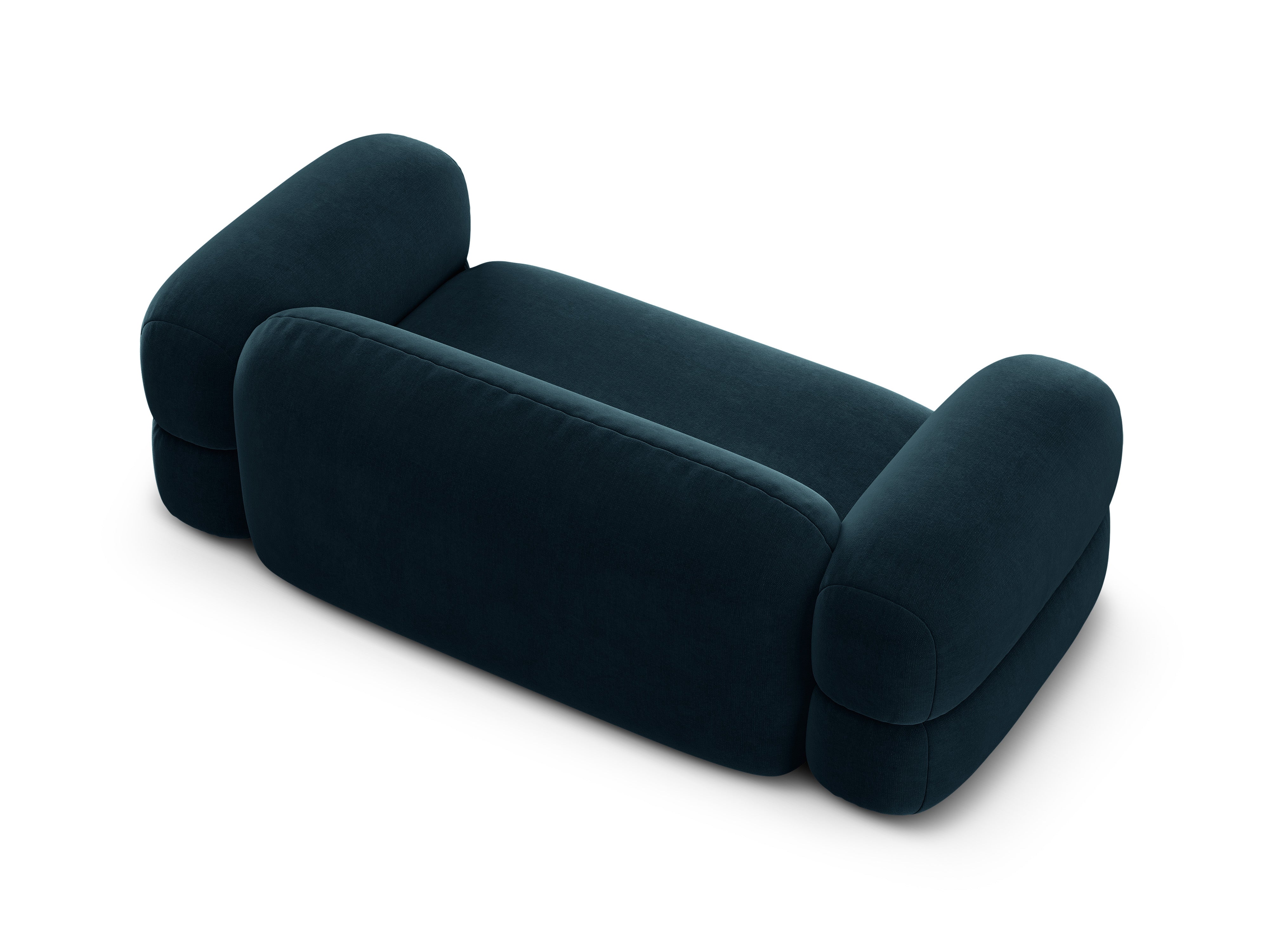 Sofa sametová 3-místná ROGER modro-petrolejová