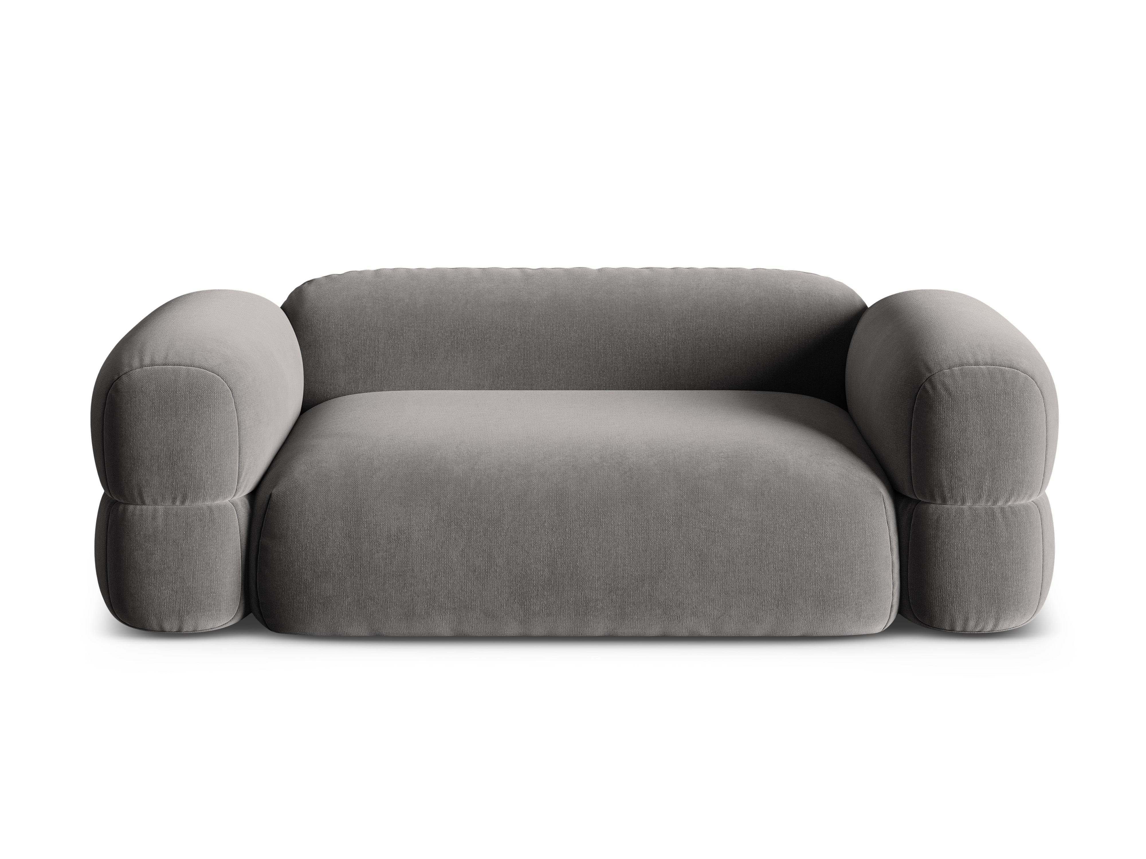 Velvet 3-Seater Sofa ROGER Gray