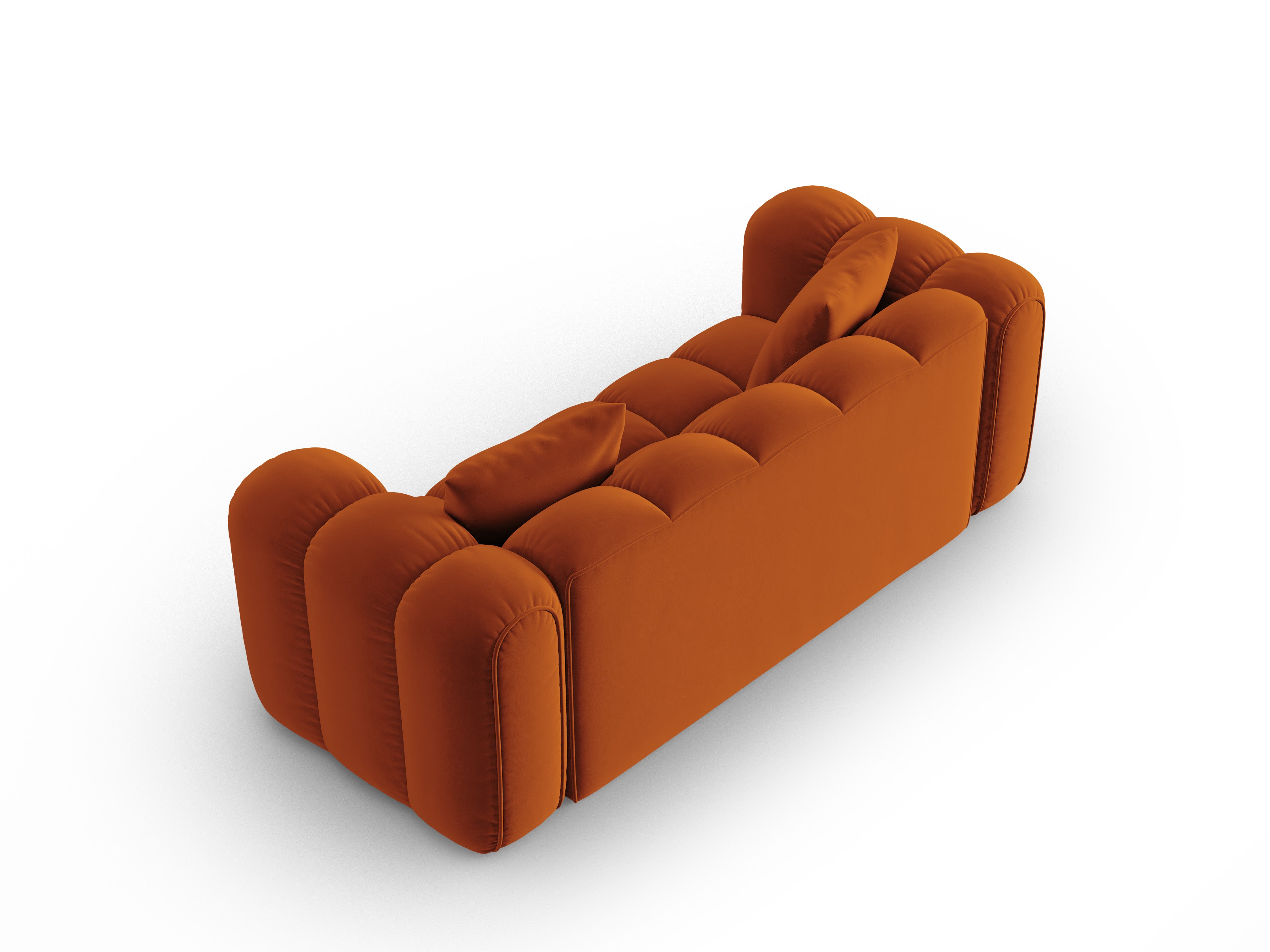 Sofa sametová 3-osobová ASTRO rudá
