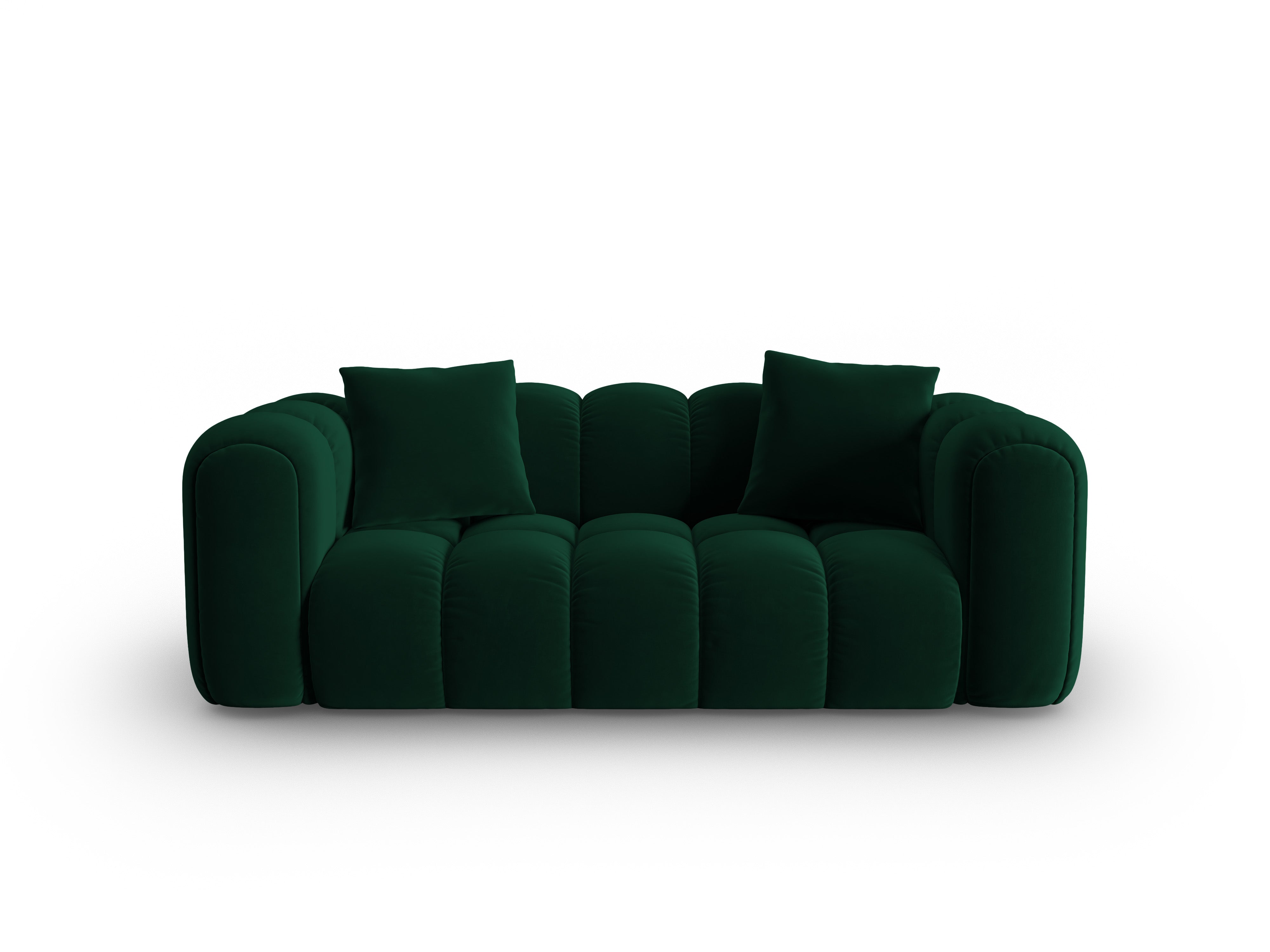 Sofa sametová 3-osobová ASTRO lahvově zelená