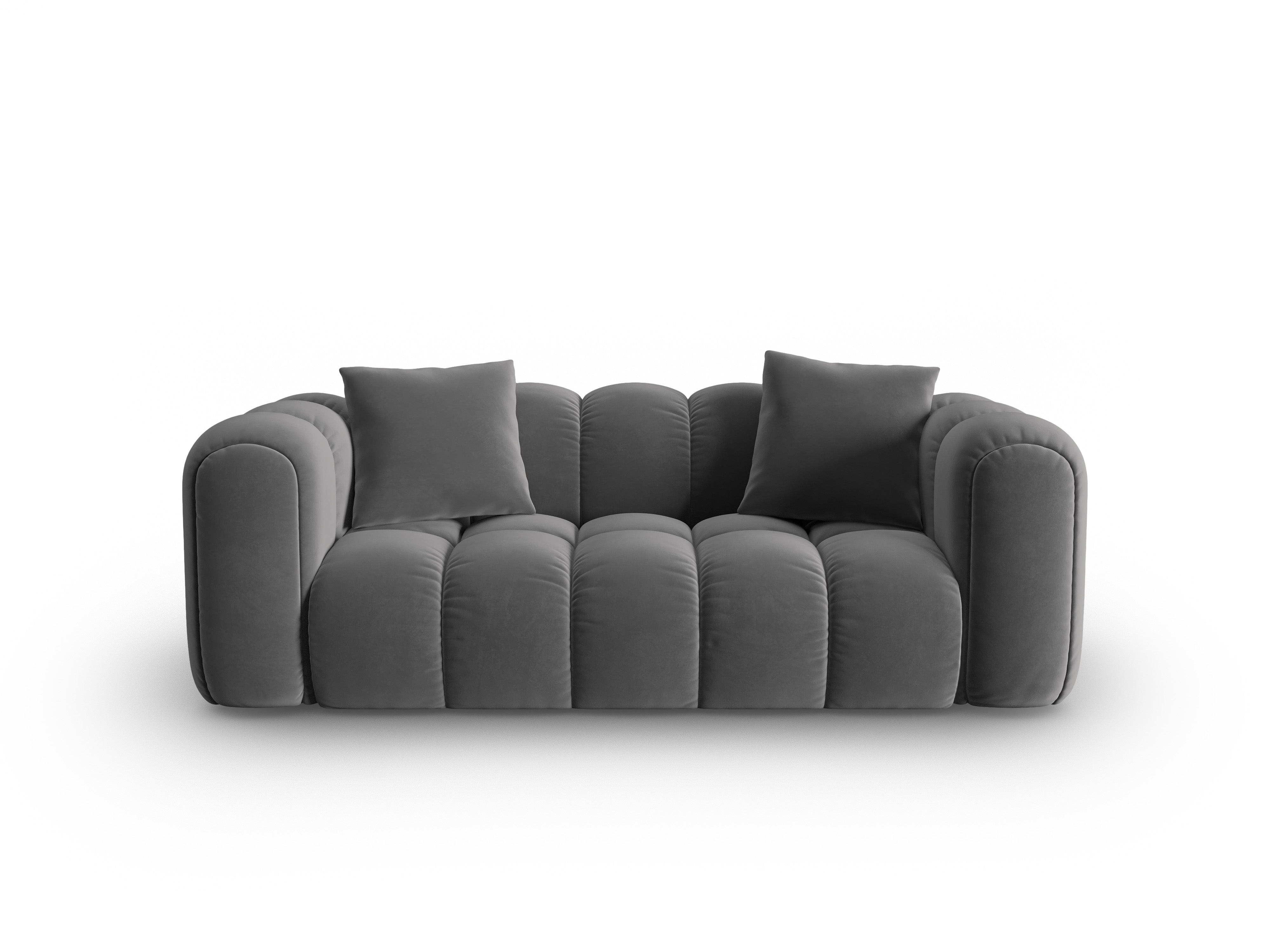 Sofa sametová 3-osobová ASTRO šedá