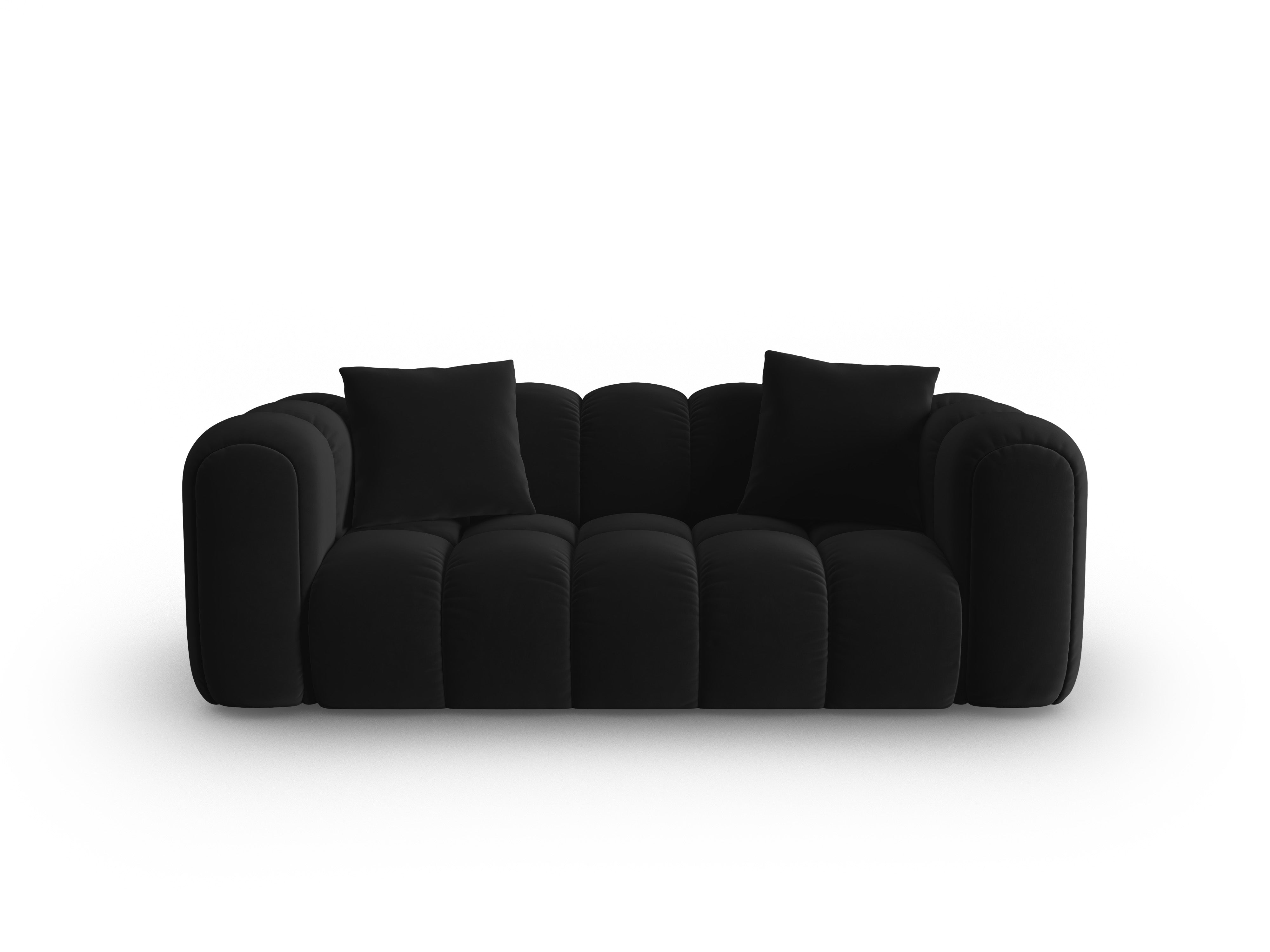Sofa sametová 3-osobová ASTRO černá