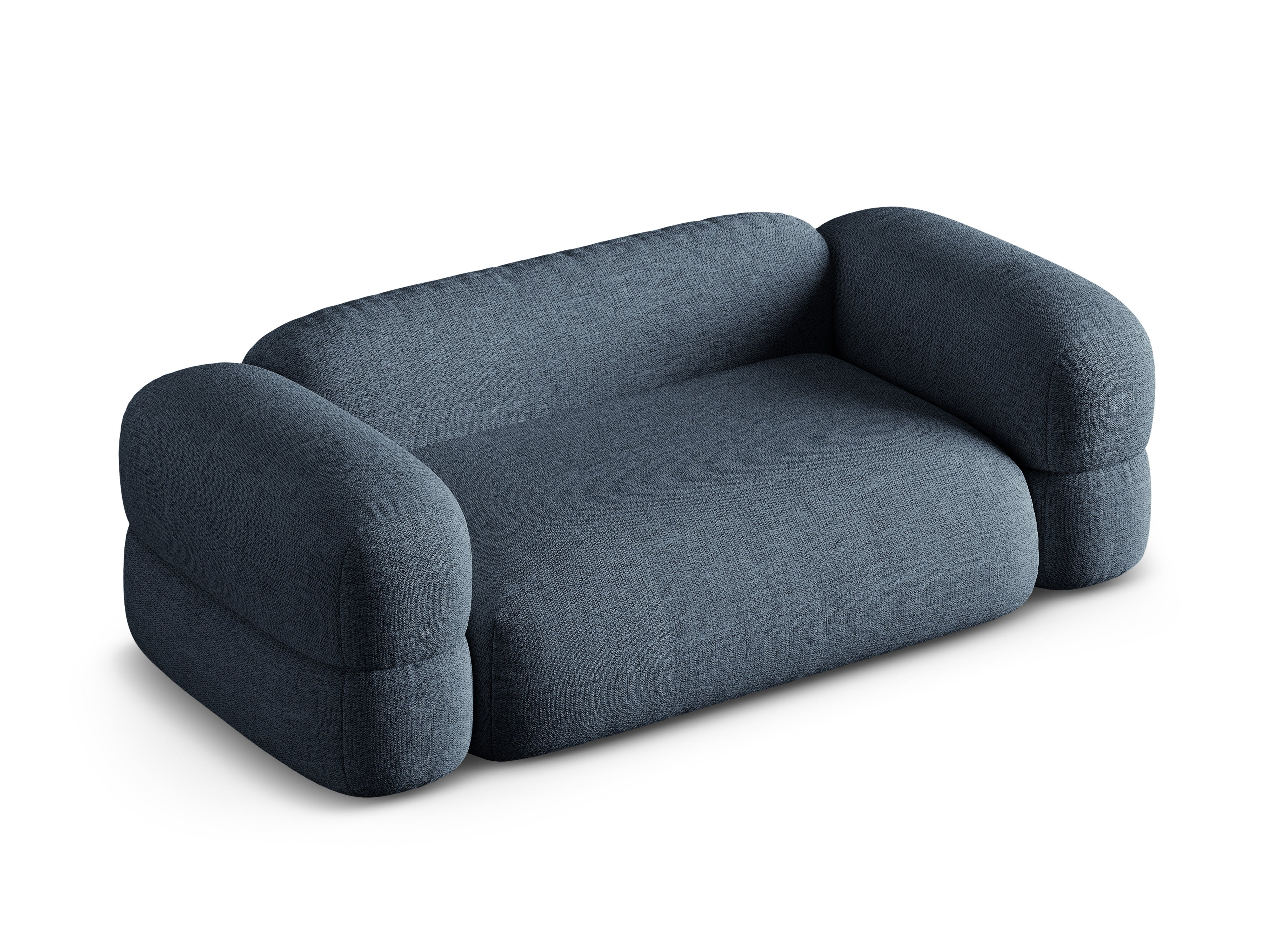 3-seater Sofa ROGER dark blue chenille