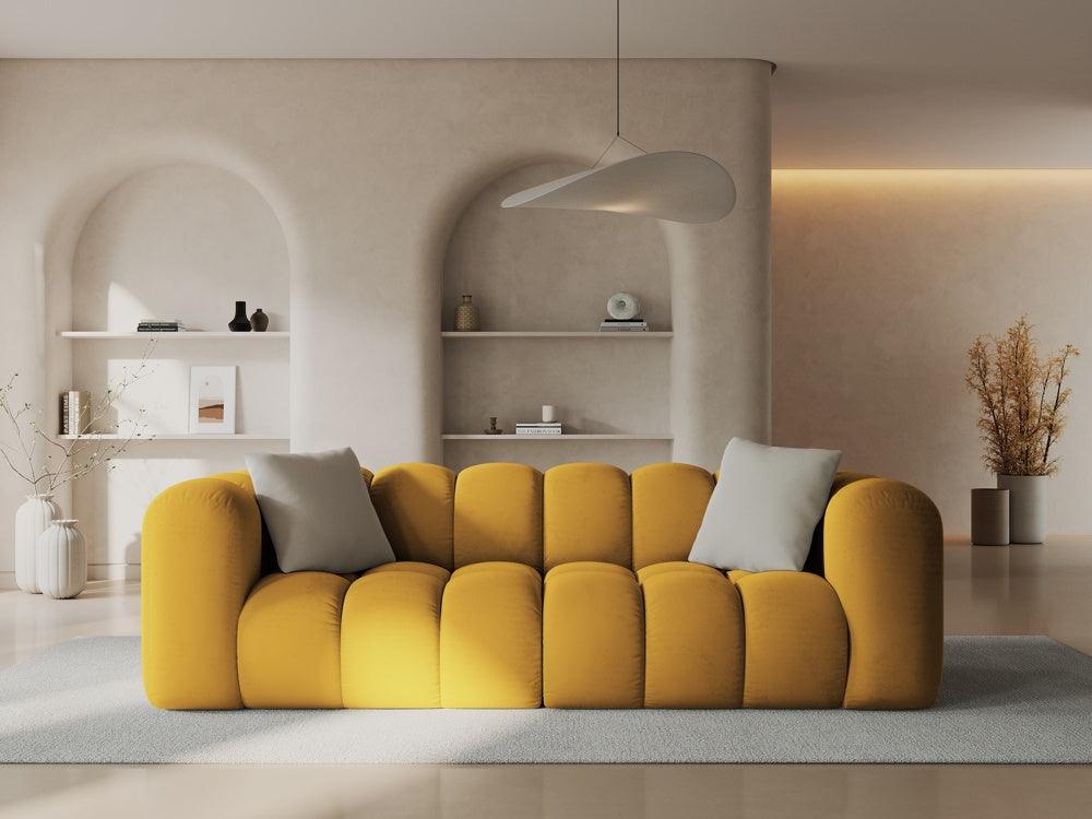 Sofa aksamitna 3-osobowa HALLEY żółty Windsor & Co Eye on Design