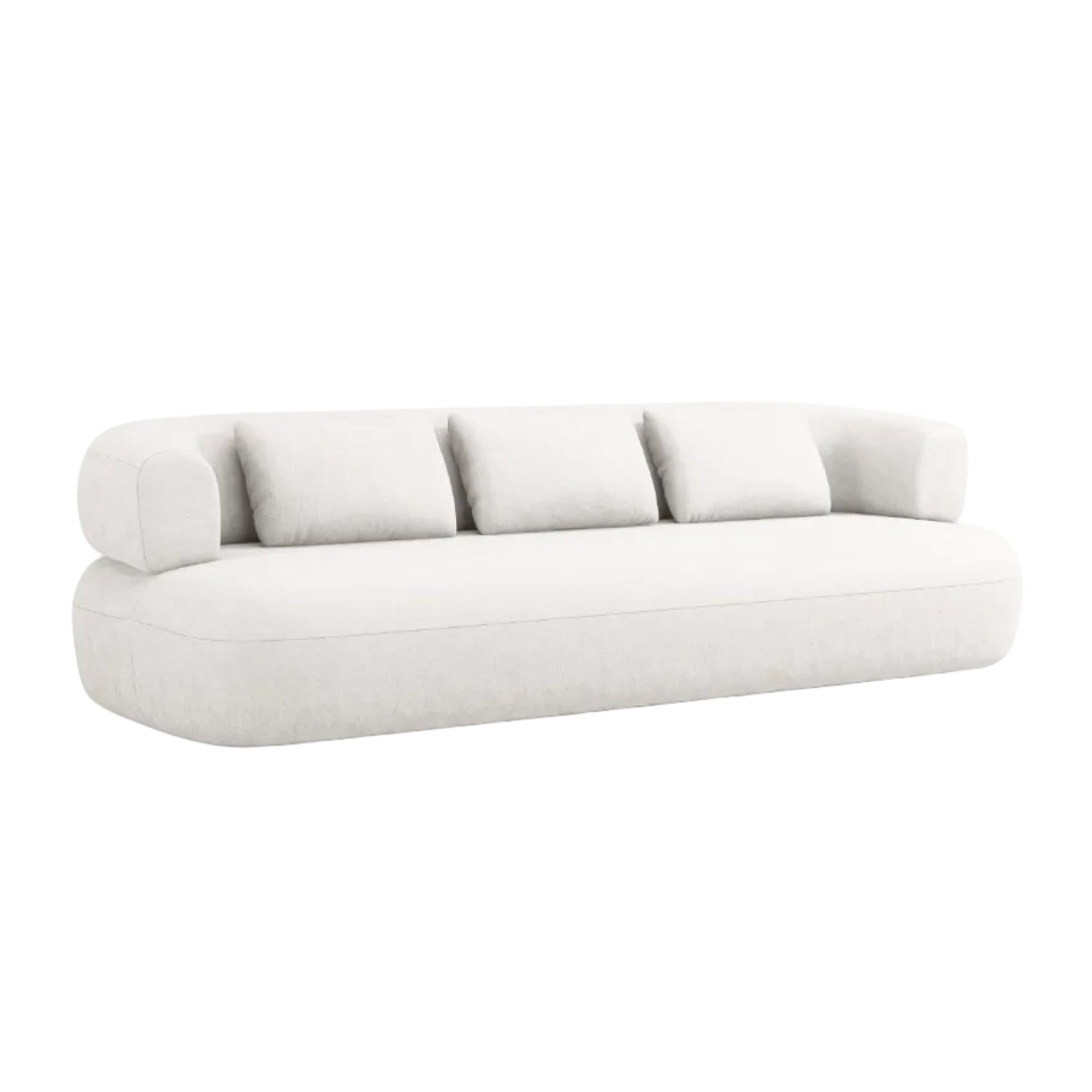 Sofa pro 3,5 osoby ALDRIN v jasně béžovém šenilu