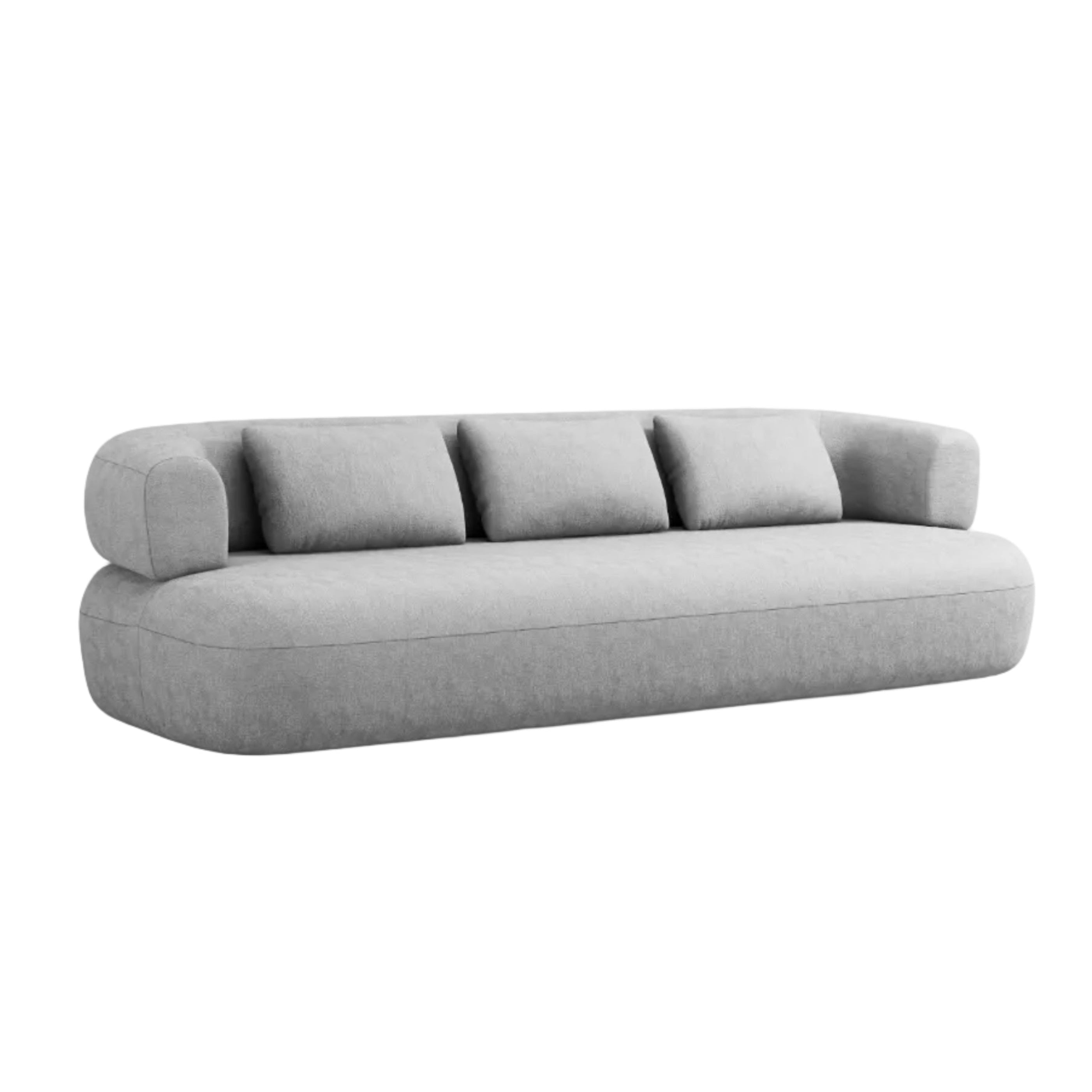 Sofa pro 3,5 osoby ALDRIN šedý šenil
