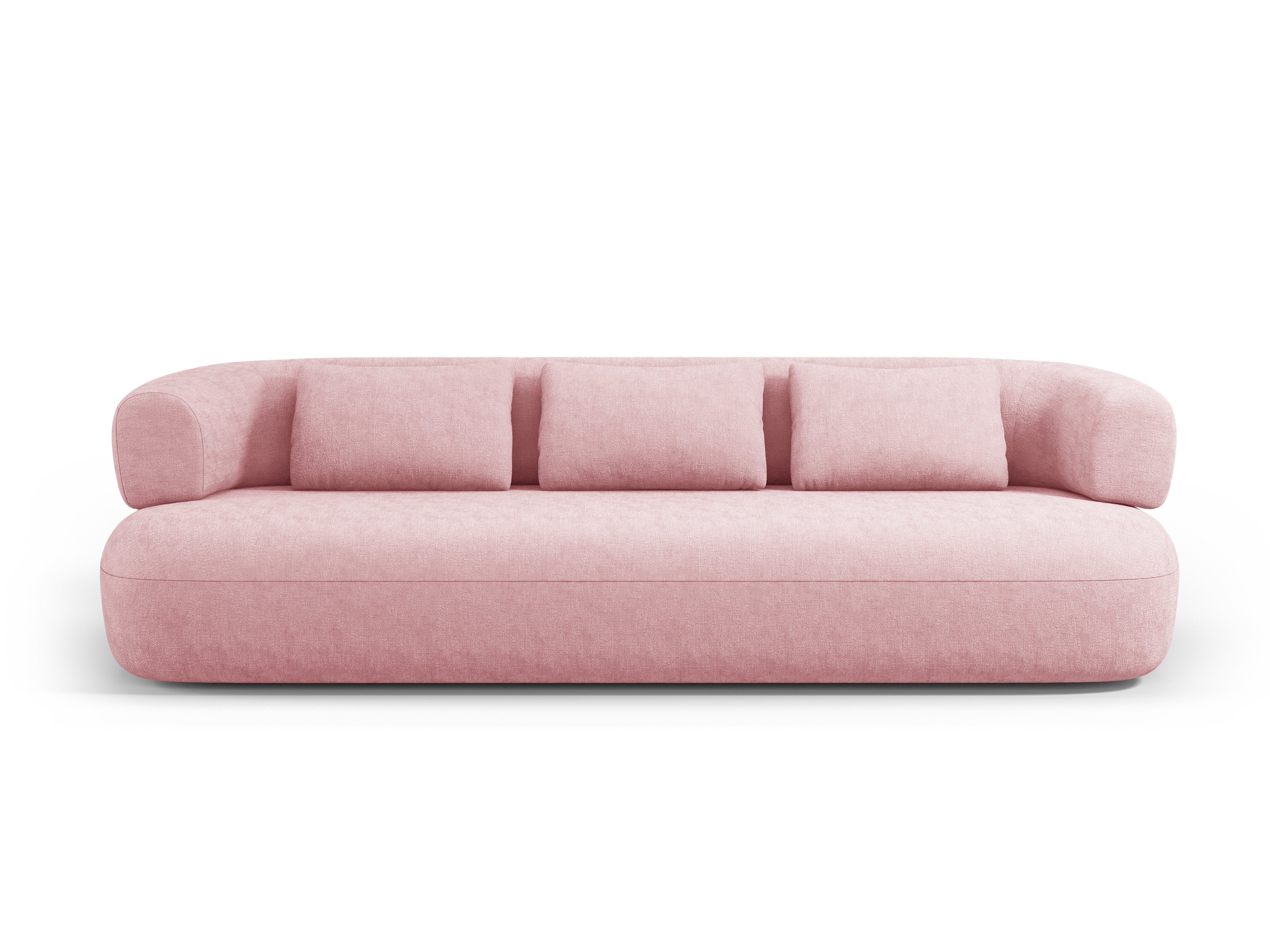 Sofa pro 3,5 osoby ALDRIN v růžovém šenilu