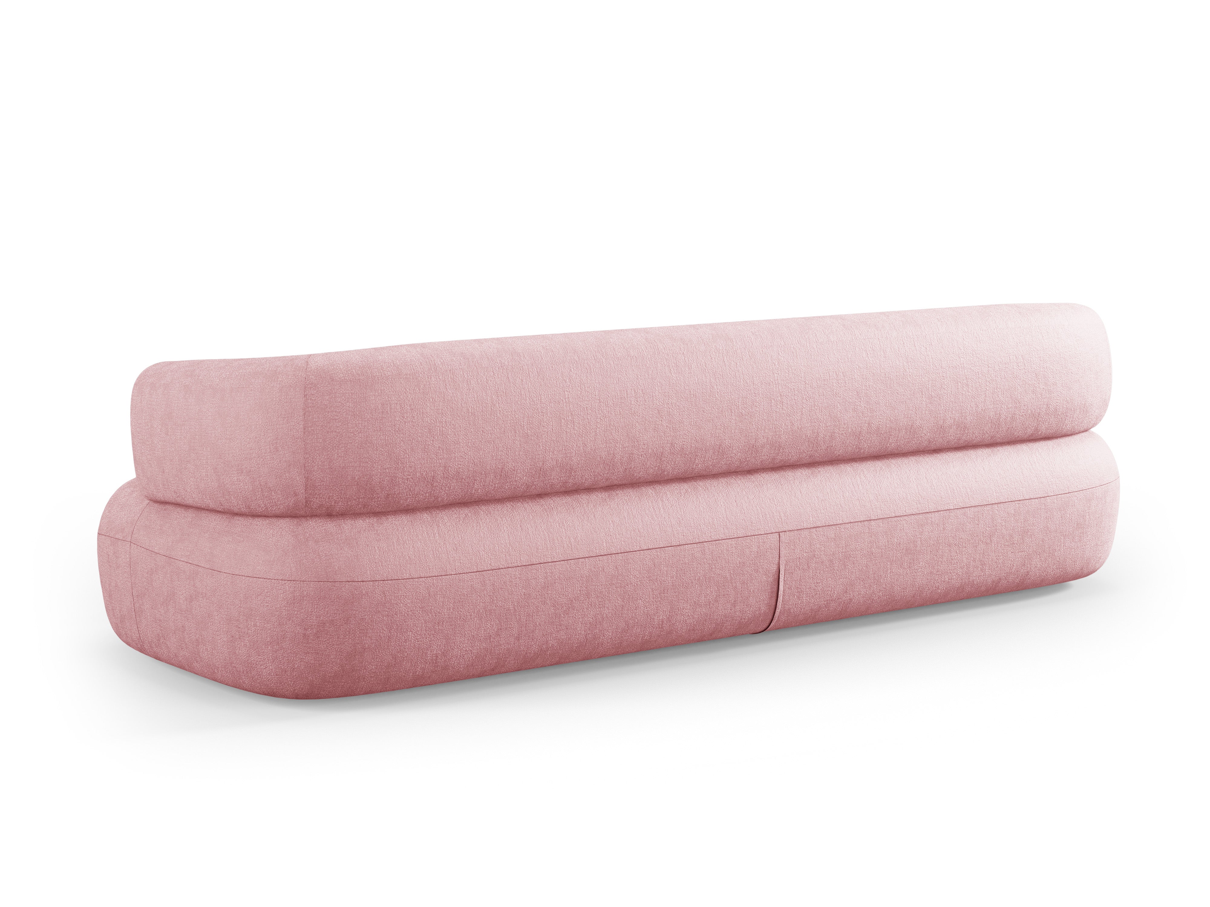 Sofa pro 3,5 osoby ALDRIN v růžovém šenilu