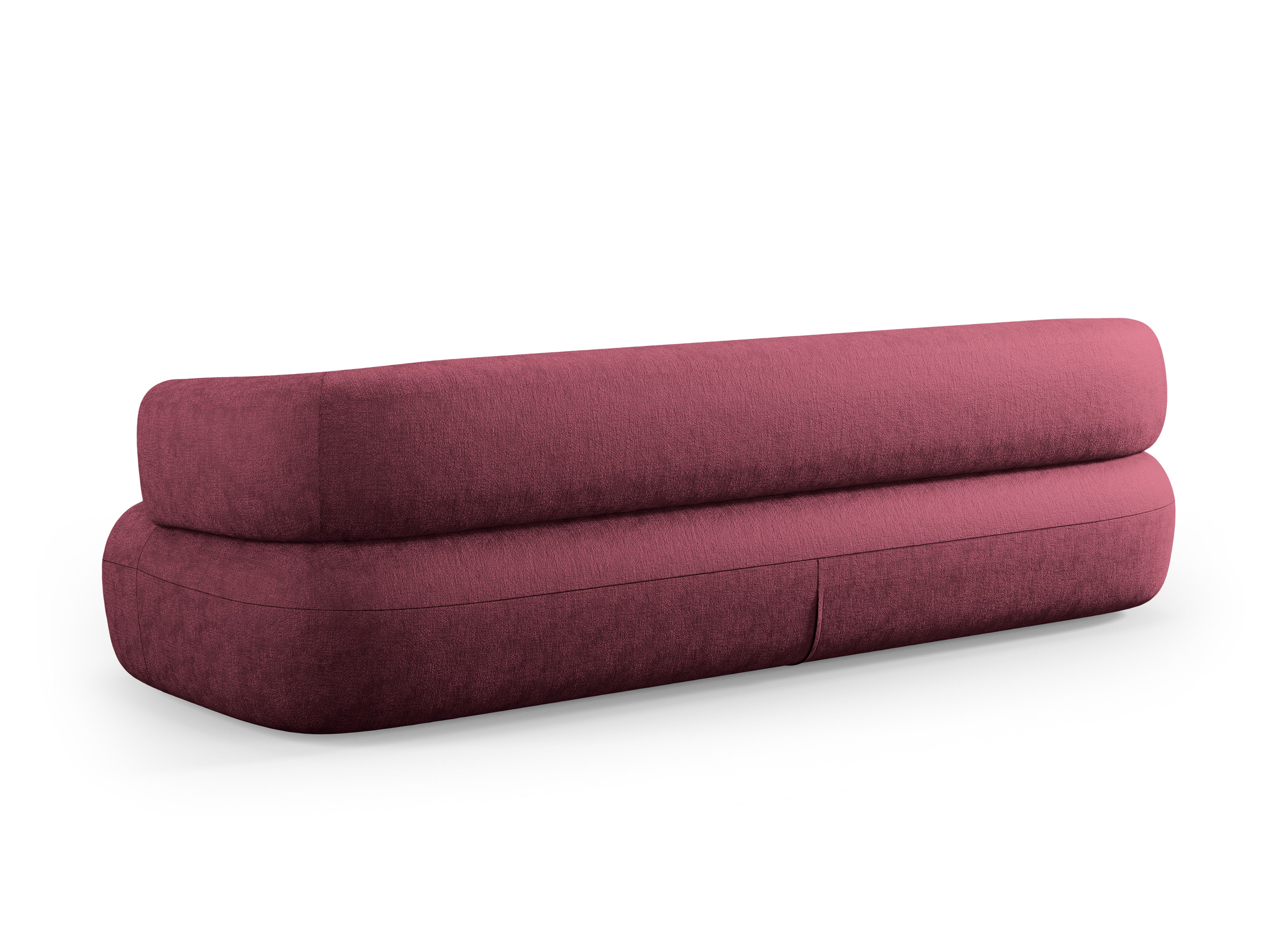 Sofa pro 3,5 osoby ALDRIN v karmazínovém šenilu