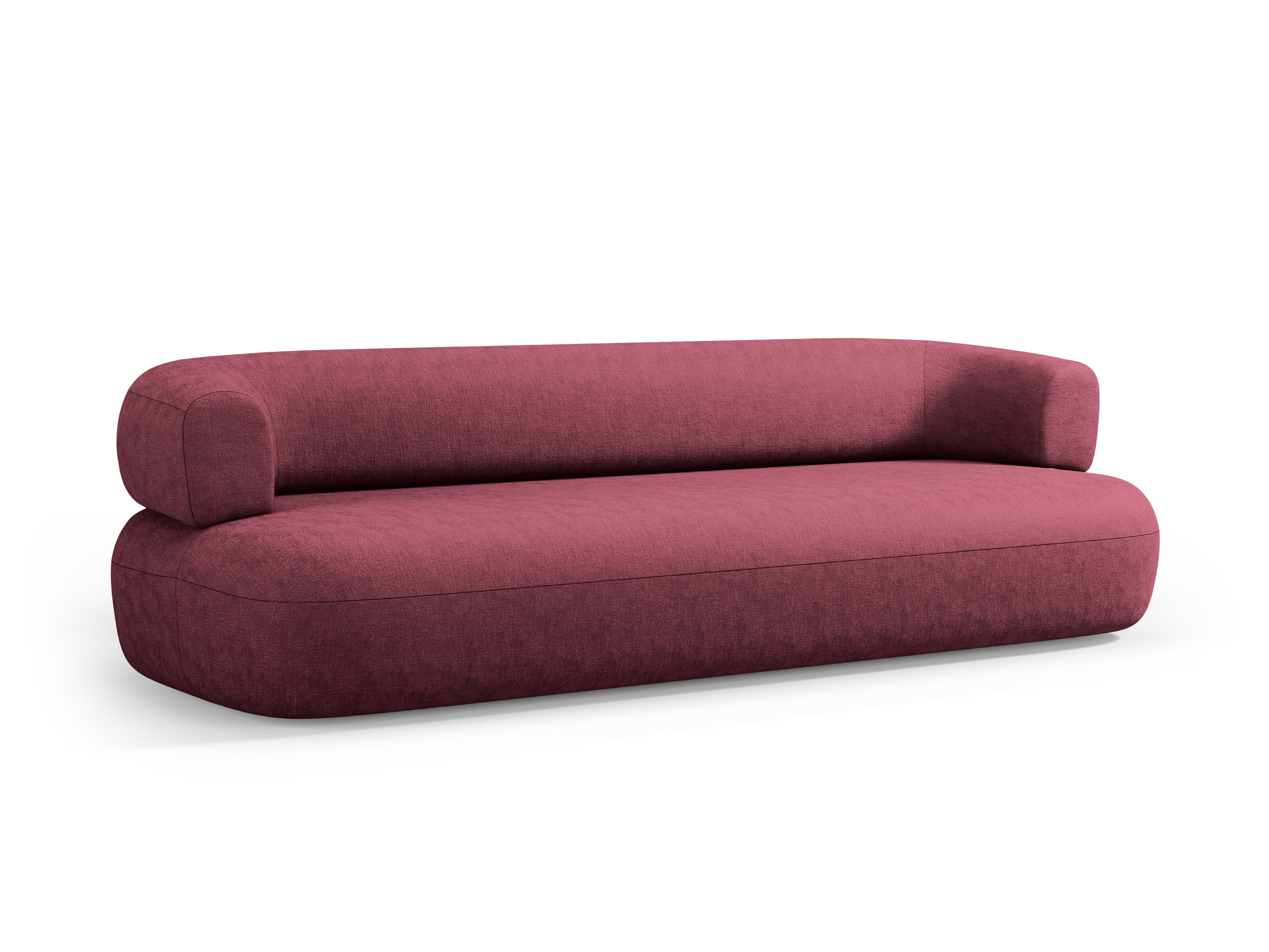 Sofa pro 3,5 osoby ALDRIN v karmazínovém šenilu